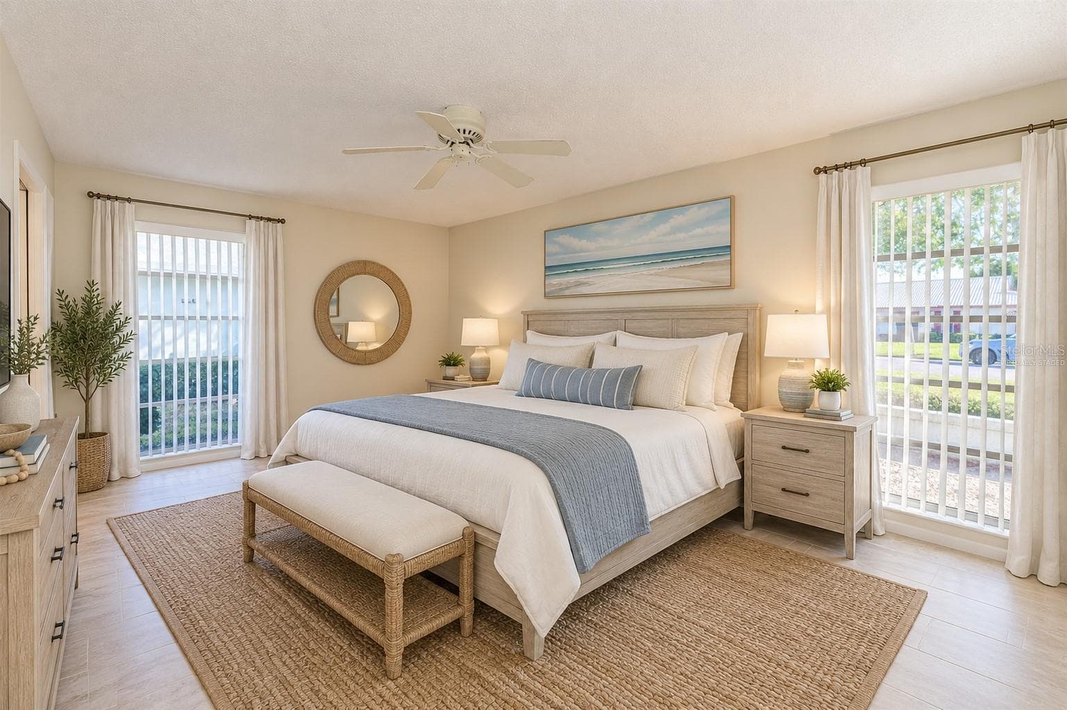 Virtually staged primary Bedroom - 6704 11TH AVE W, BRADENTON