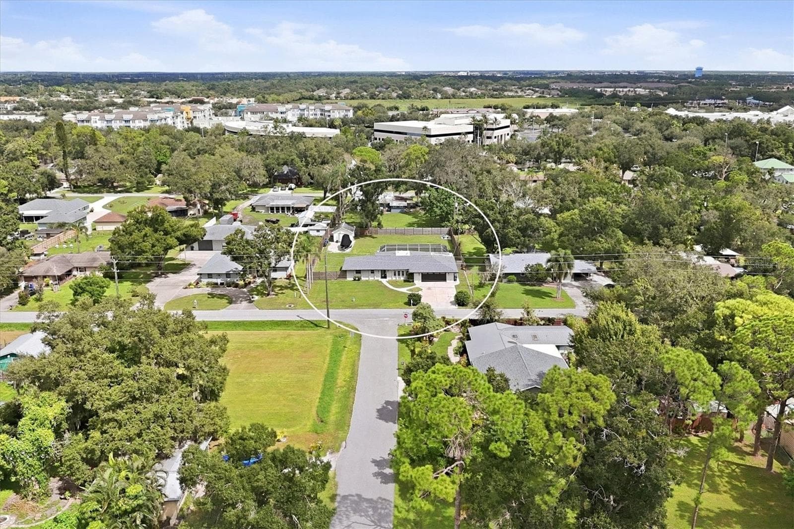North-facing Aerial Photograph - 5605 SAWGRASS RD, SARASOTA
