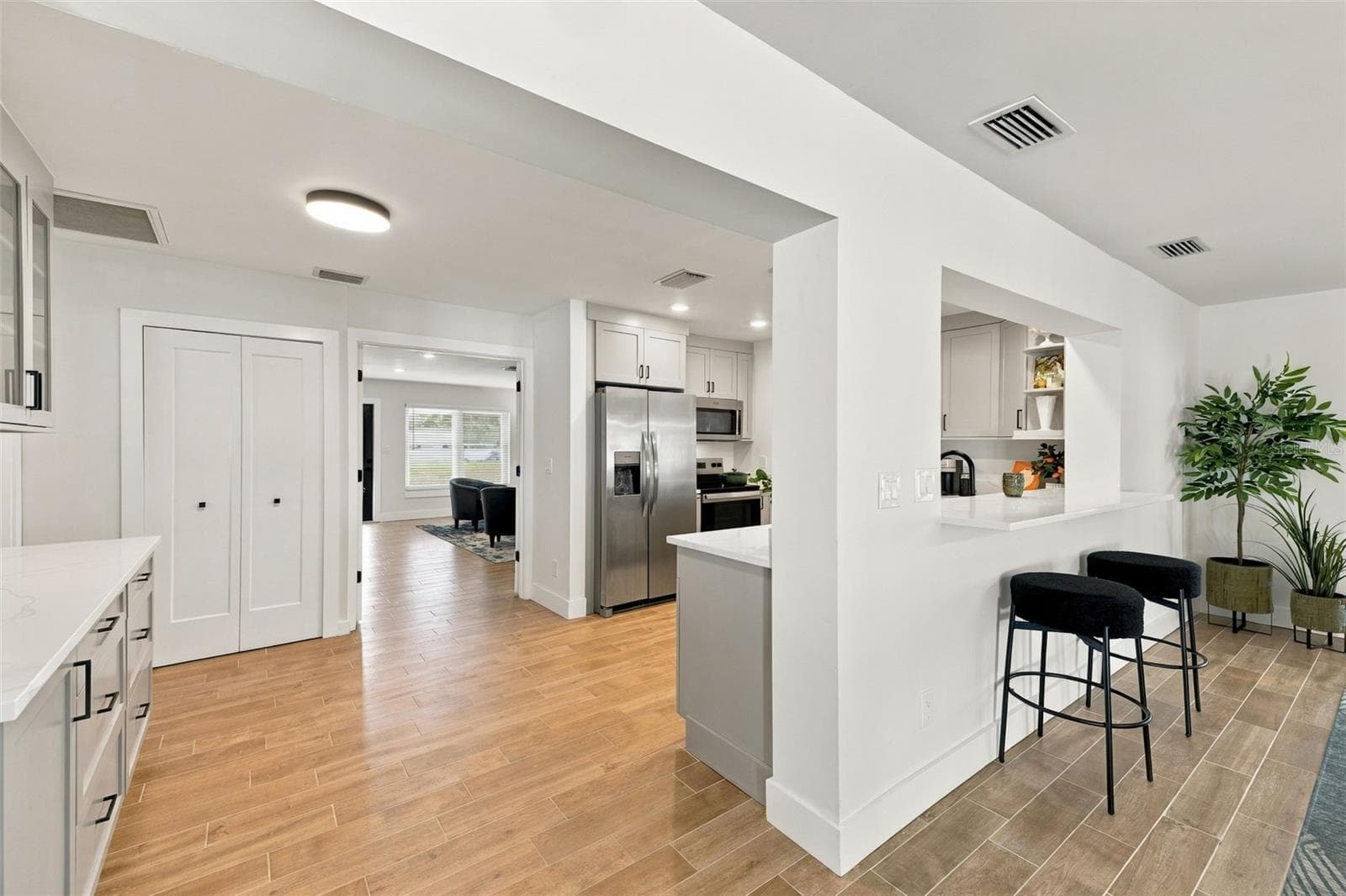 View of Kitchen from the Family Room - 4318 HELENA ST NE, ST PETERSBURG