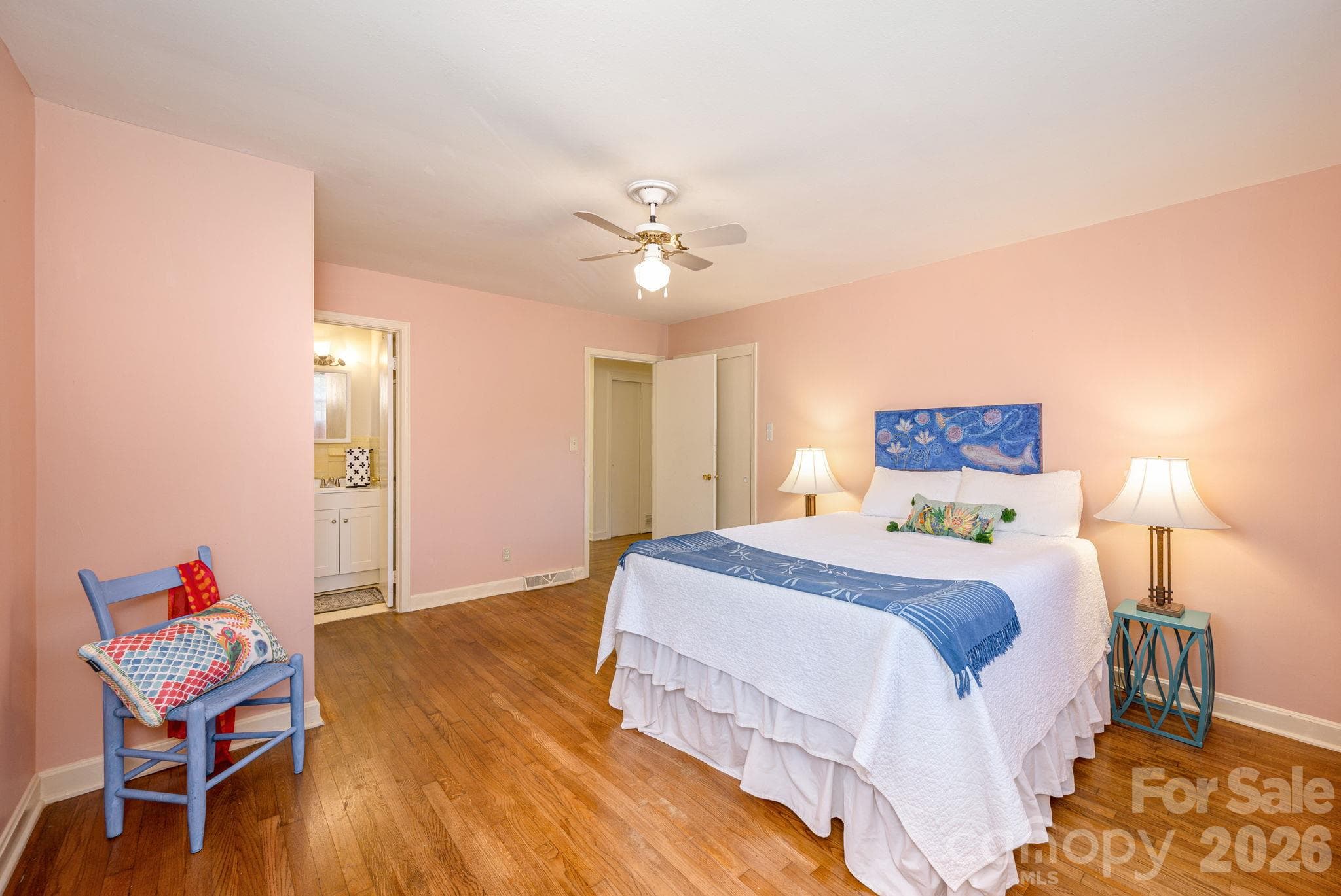 Primary bedroom and bath - 224 Lyndale Road, Hendersonville
