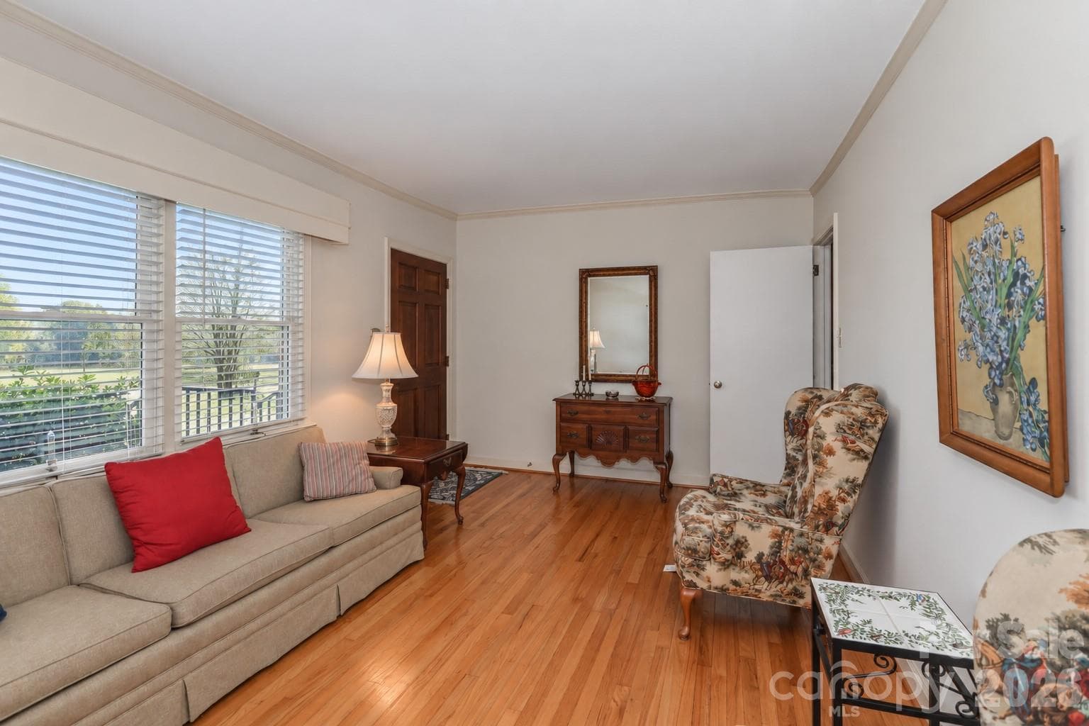 Living room with front door - 1609 Museum Road, Statesville