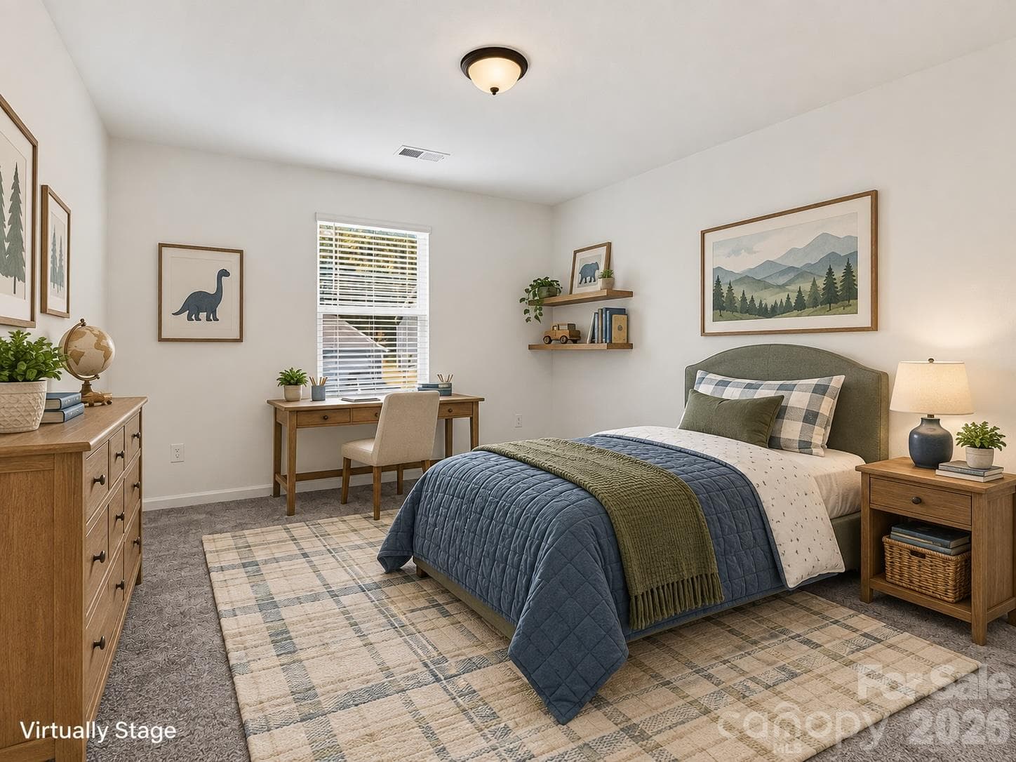 Virtually Staged - Third Bedroom - 12133 Rowan Hill Drive, Huntersville