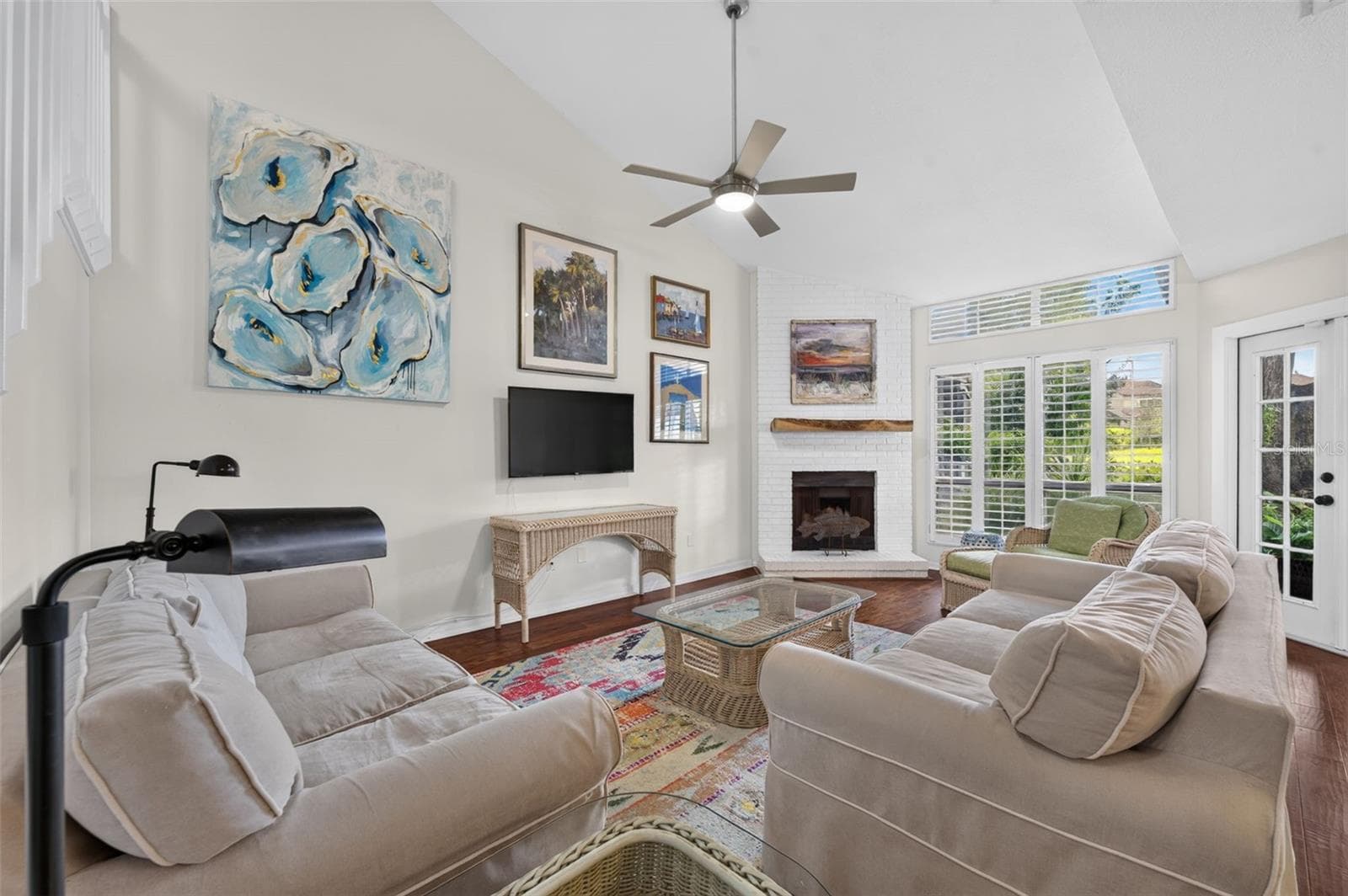 GREAT ROOM WITH FIREPLACE - 223 QUAYSIDE CIR #C11, MAITLAND