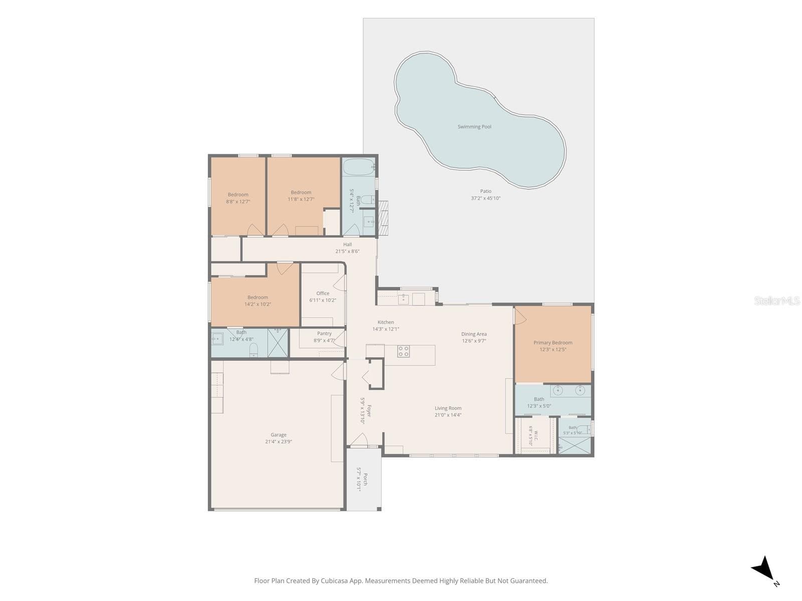 Interior Floor Plan - 4785 BUTTERFLY PL NE, ST PETERSBURG