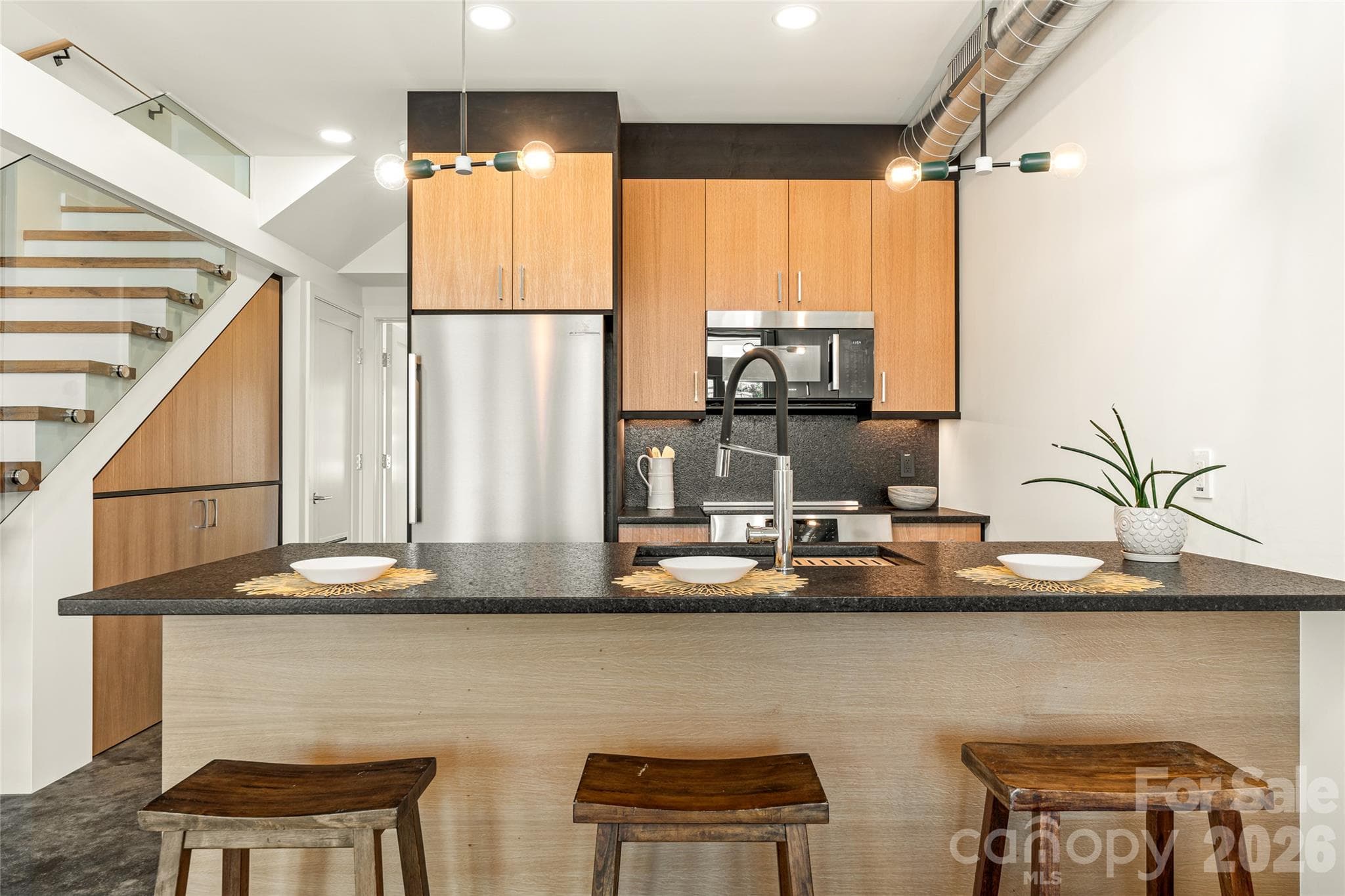 Custom kitchen with Bosch appliance package. - 6 Roberts Street, Asheville