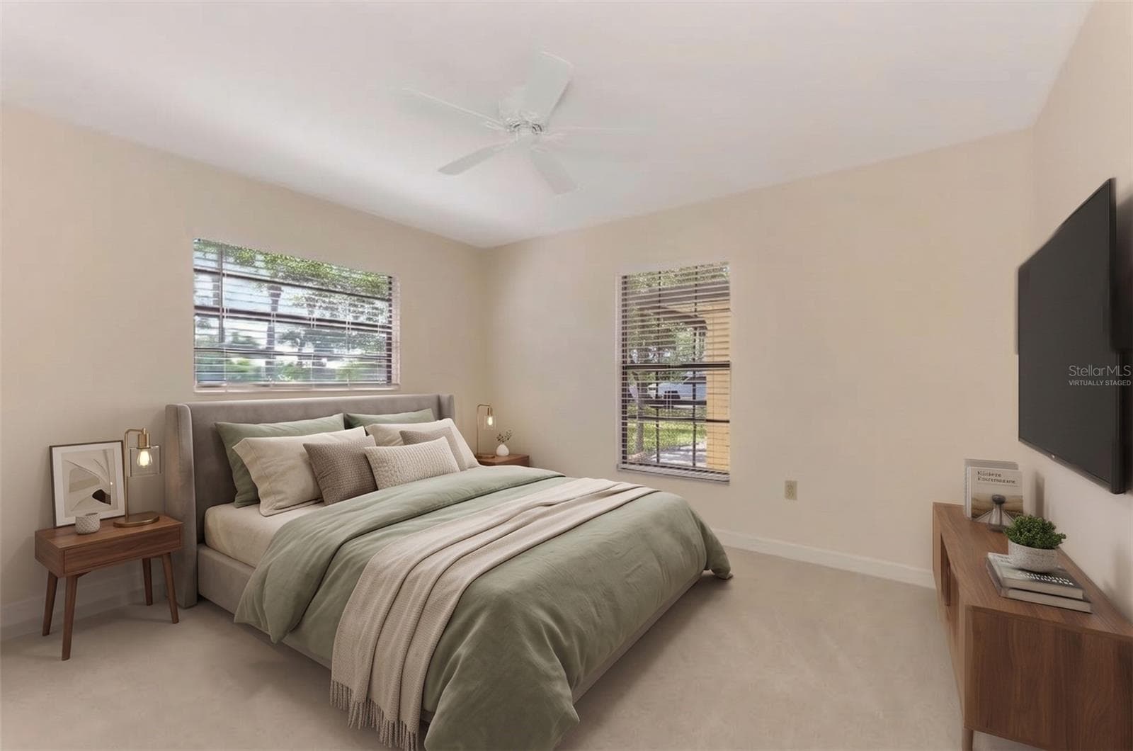 Virtually Staged Second Bedroom - 375 THREE LAKES LN #A, VENICE