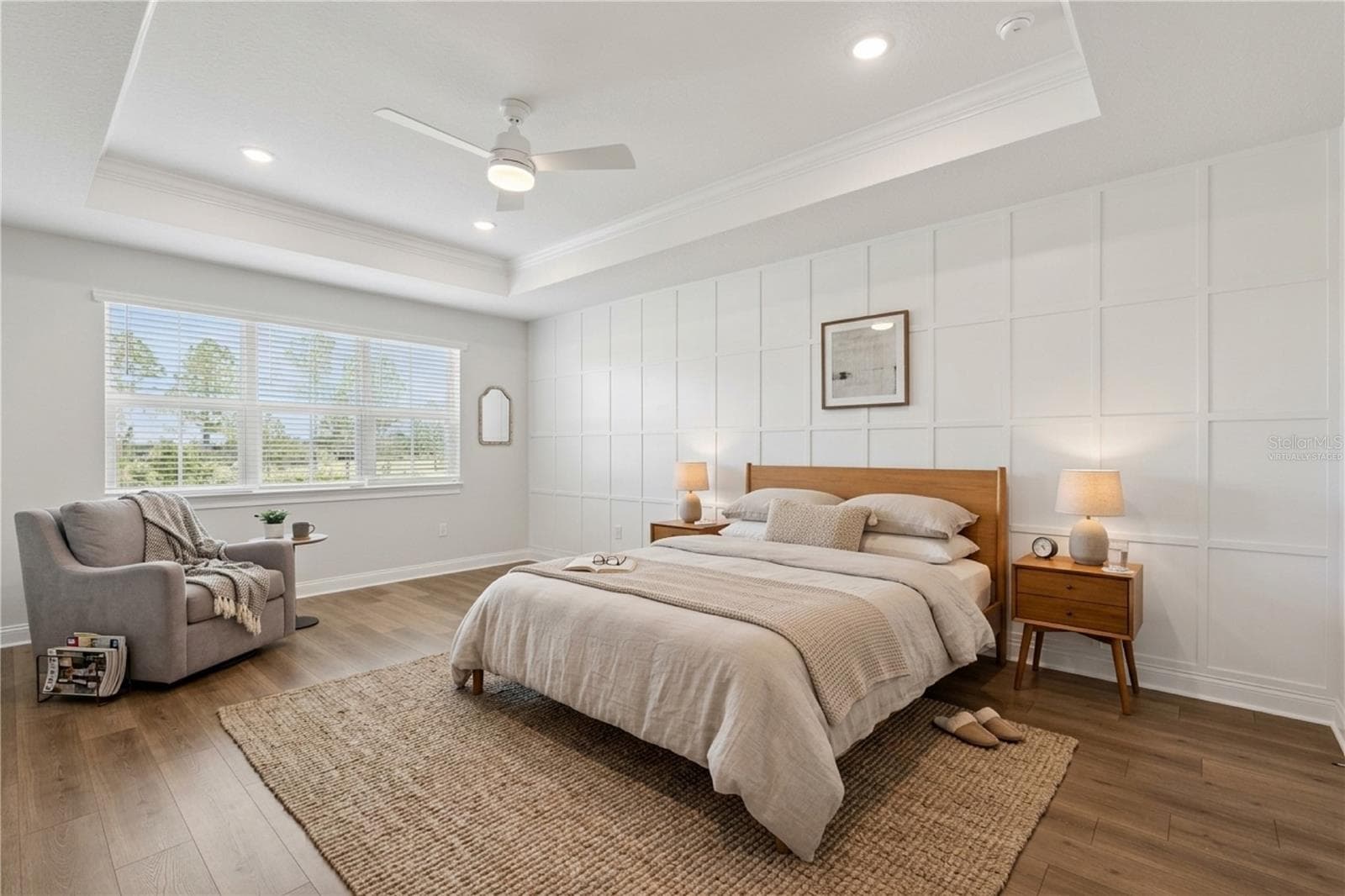 Virtually Staged Primary Bedroom - 13129 FARO CT, WINTER GARDEN