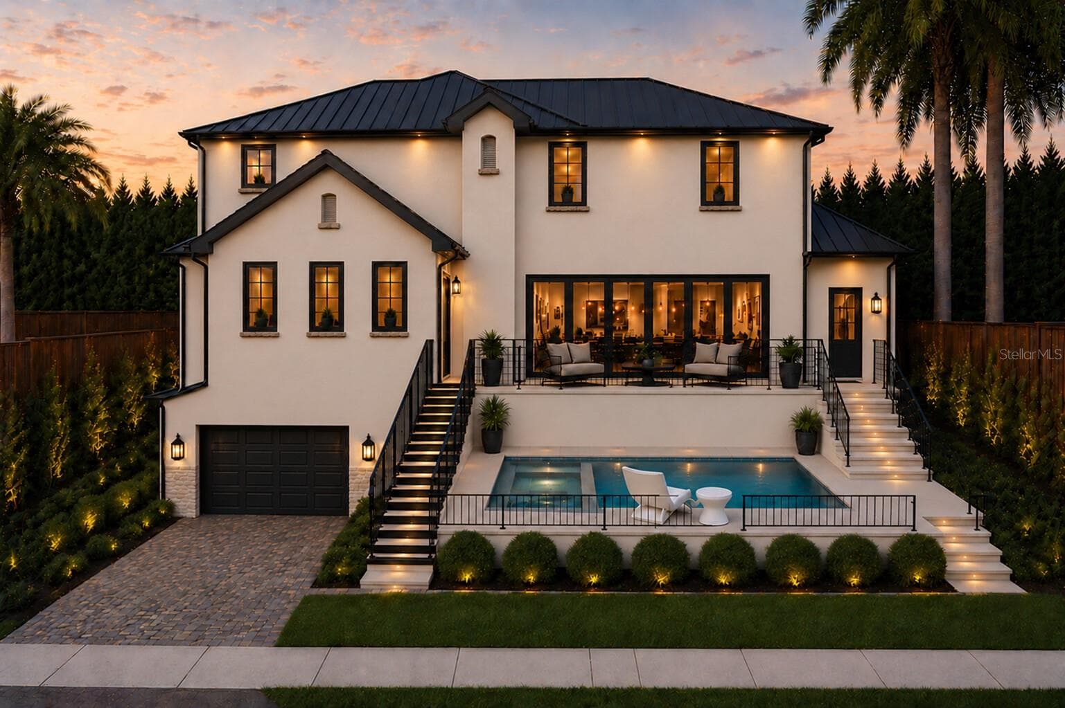 Rear Elevation with Alley Access to Garage and outdoor space - 2925 W ALLINE AVE, TAMPA