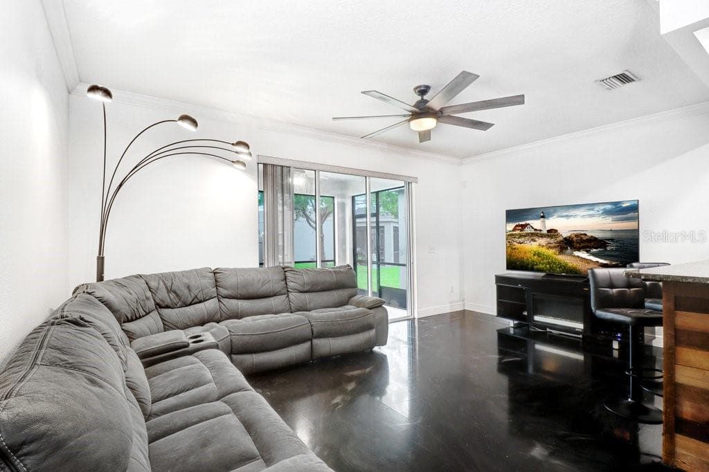 Living Room Open to Kitchen and Dining Area - 6818 46TH LN N, PINELLAS PARK