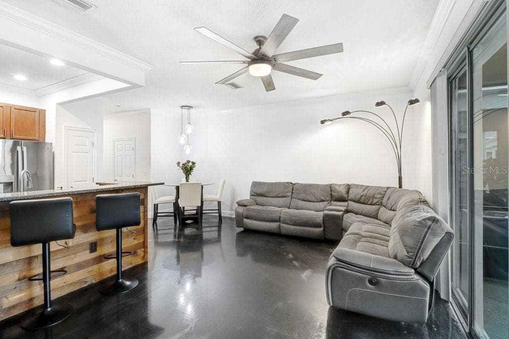 Living Room Open to Kitchen and Dining Area - 6818 46TH LN N, PINELLAS PARK