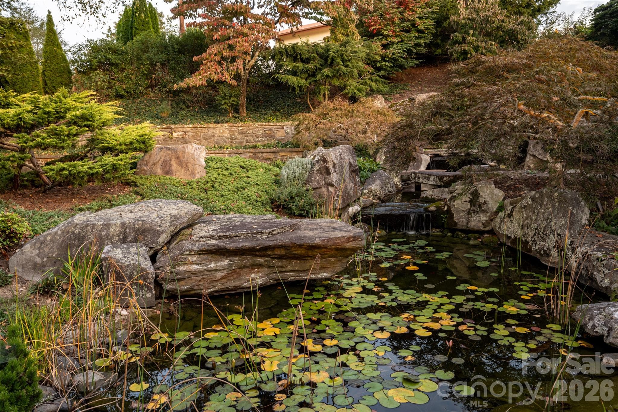 Pond and Waterfall Features - 92 Horizon Hill Road, Asheville