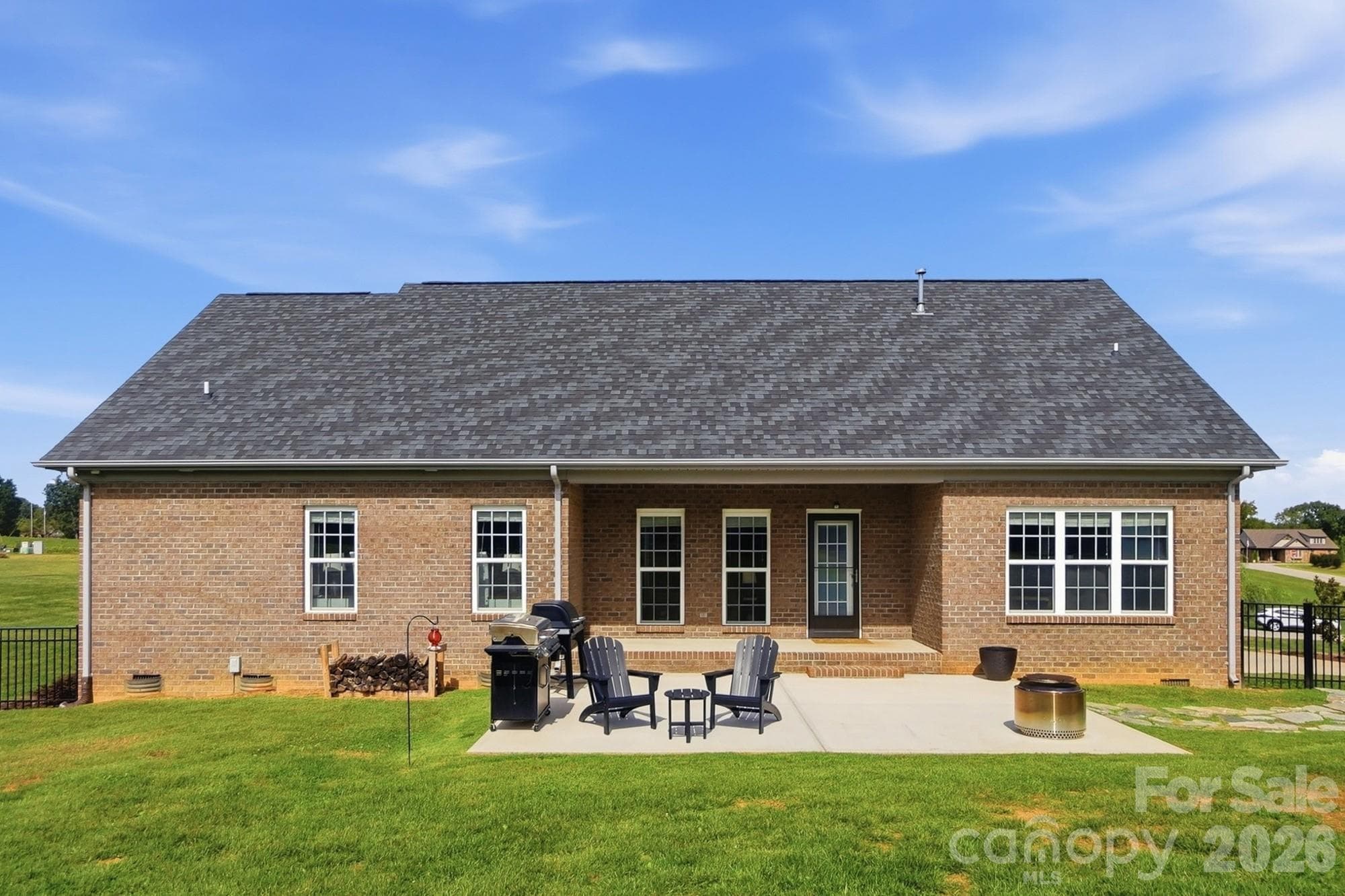 Covered Porch and Extended Patio - 4004 Camden Oaks Lane, Monroe