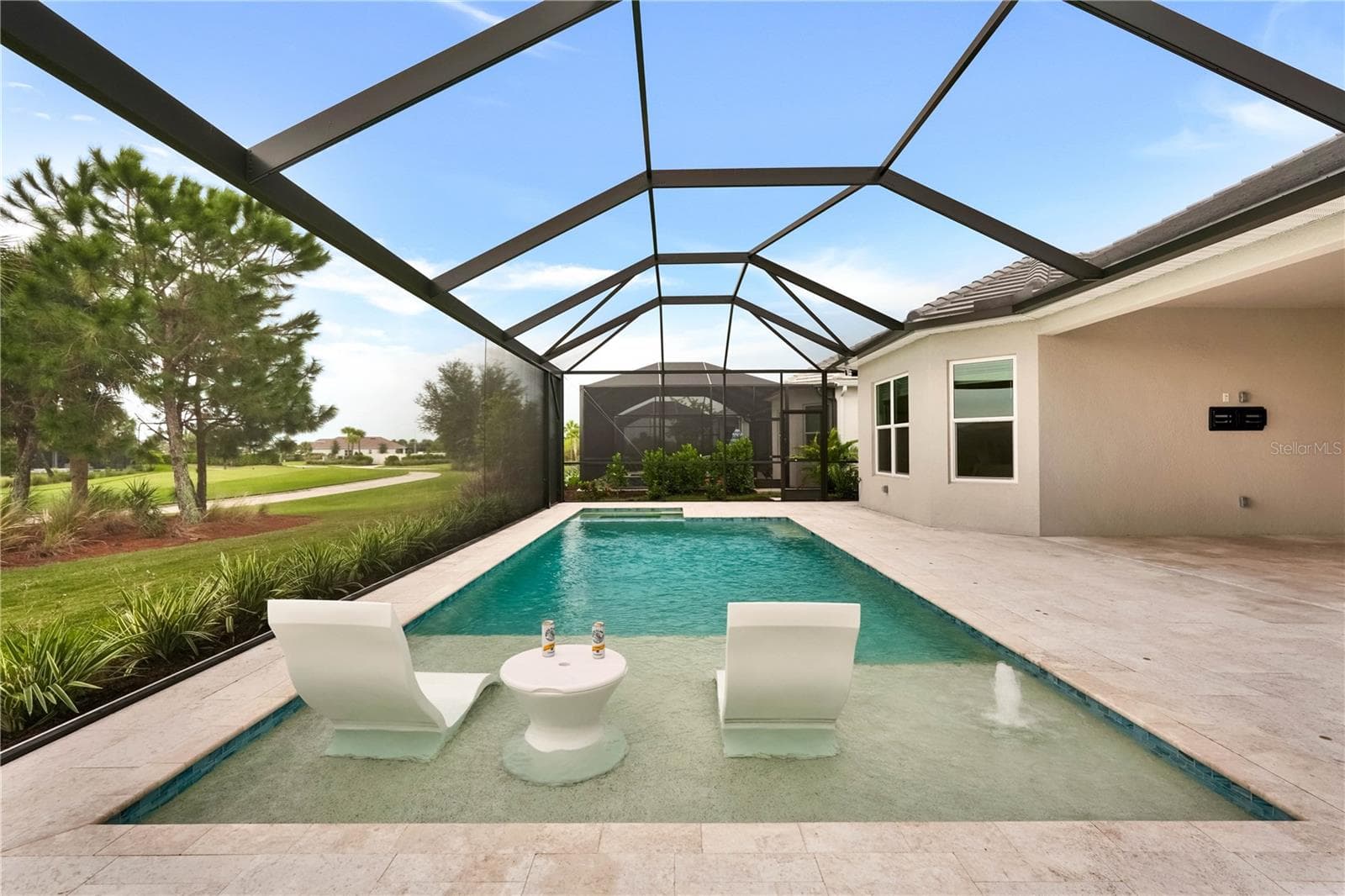 pool with sunshelf - 15281 CONTENTA LOOP, LAKEWOOD RANCH