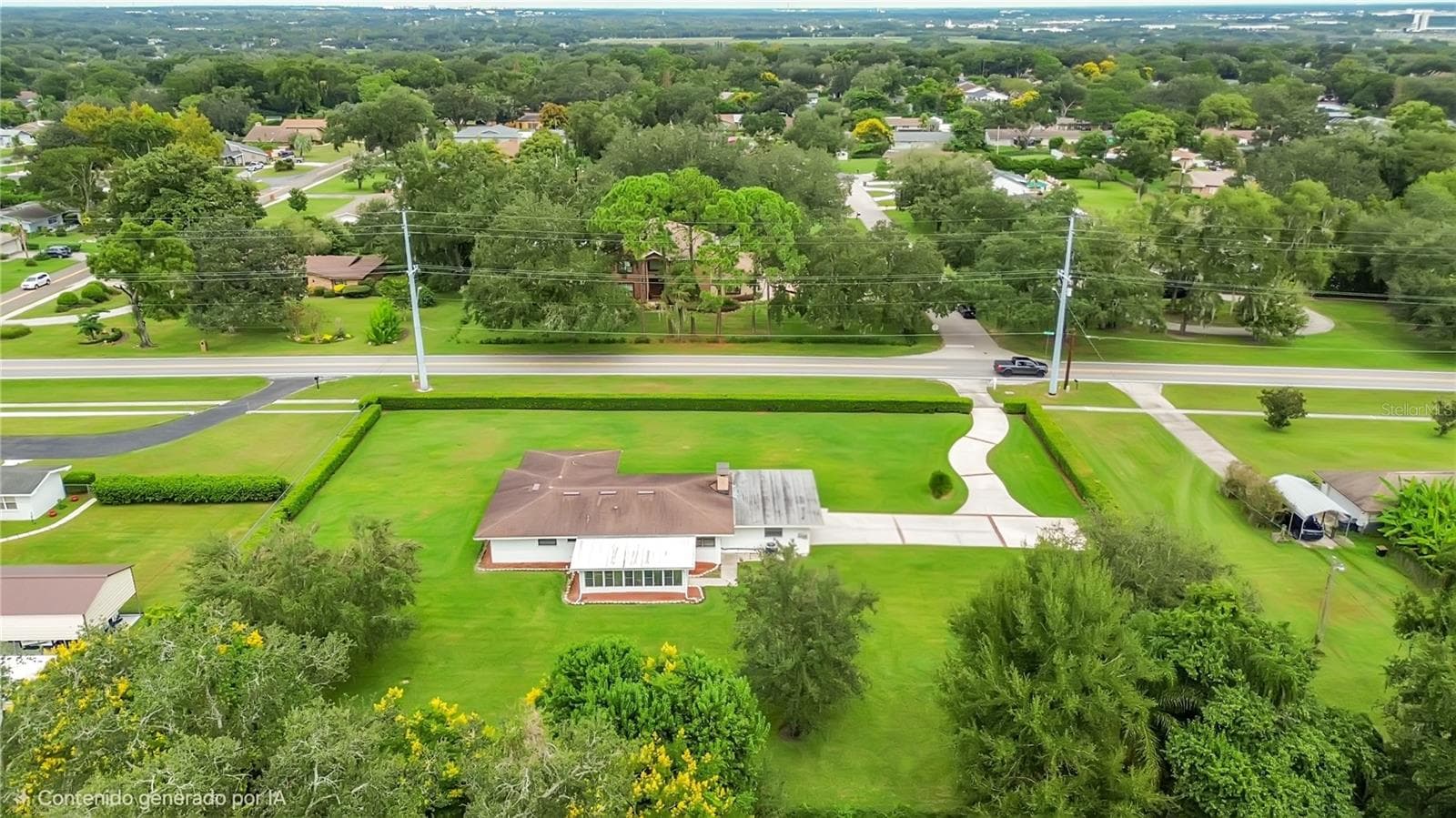 Aerial View - 1615 LAKE MIRIAM DR, LAKELAND