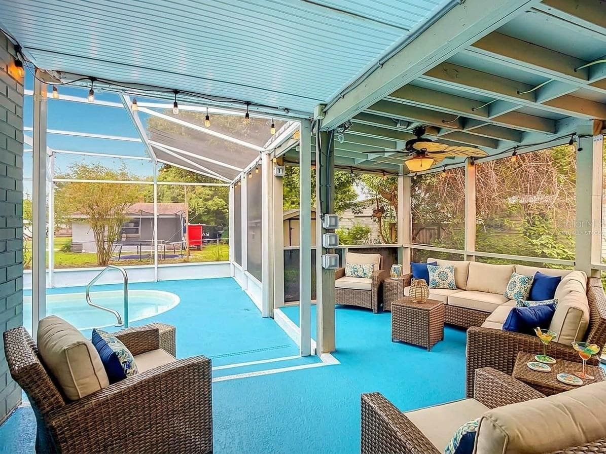 Virtually staged screen porch. - 112 10TH ST, ST CLOUD