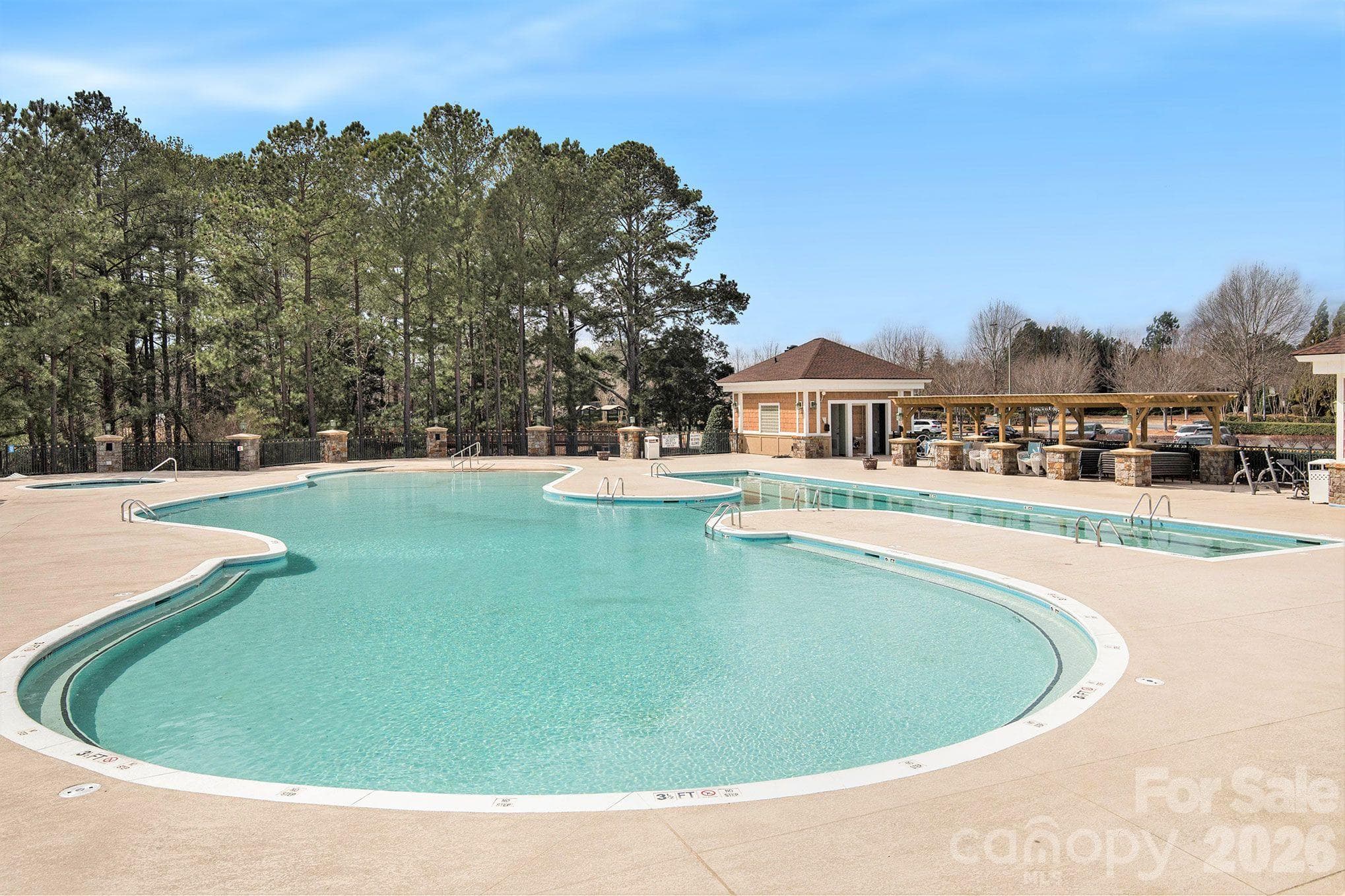 Large outdoor pool at the Lake House - 9018 Smokey Hill Lane, Indian Land