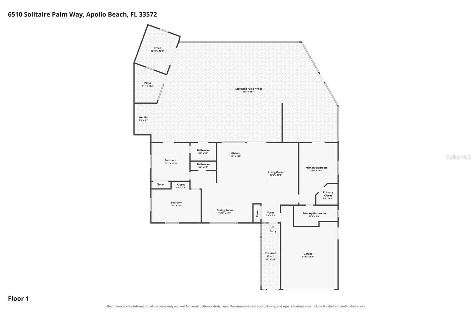 Floorplan - 6510 SOLITAIRE PALM WAY, APOLLO BEACH