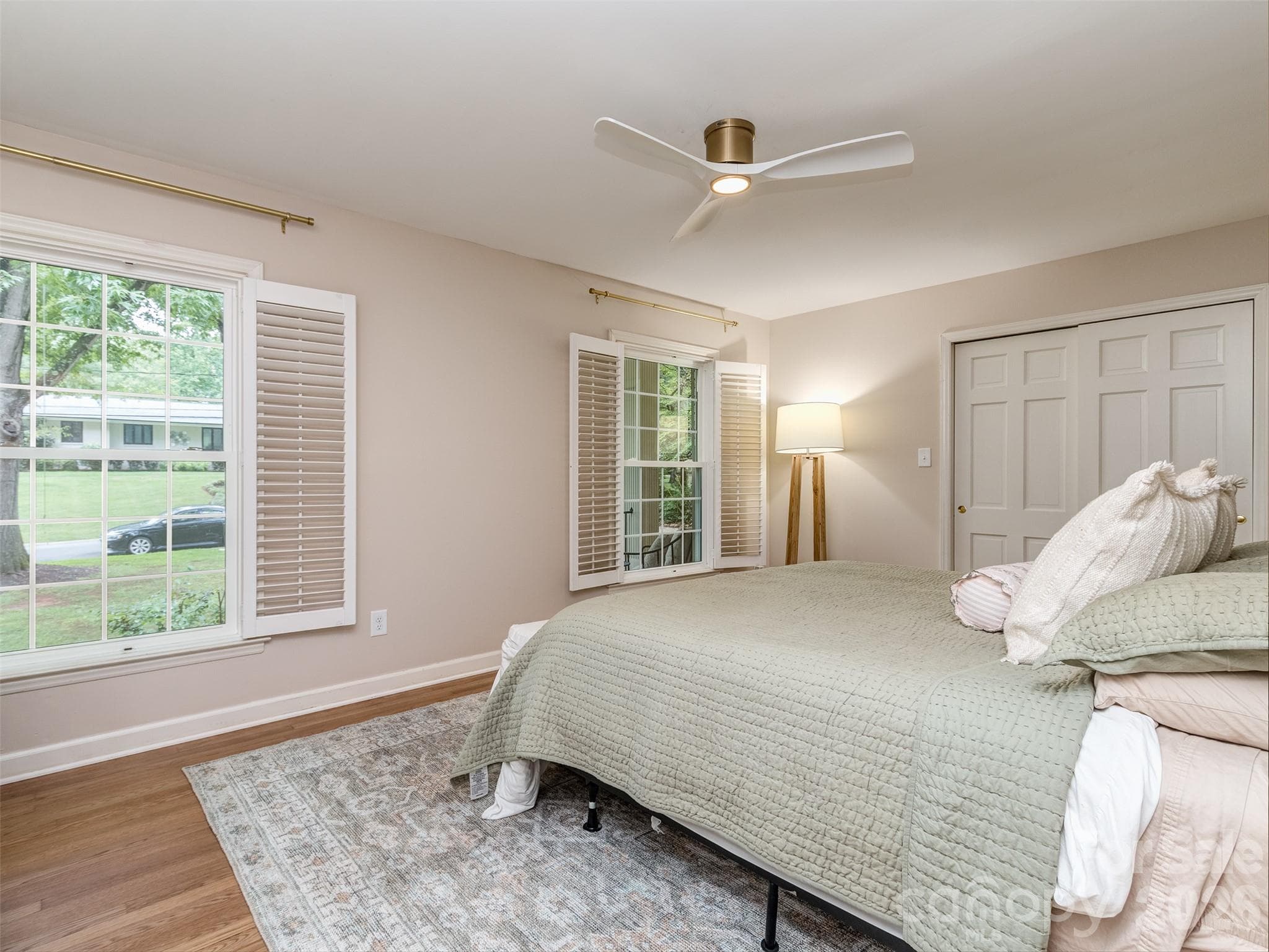 The guest rooms are all very spacious, have updated light fixtures, custom blinds, and site finished hardwood floors. - 6129 Page Court, Charlotte