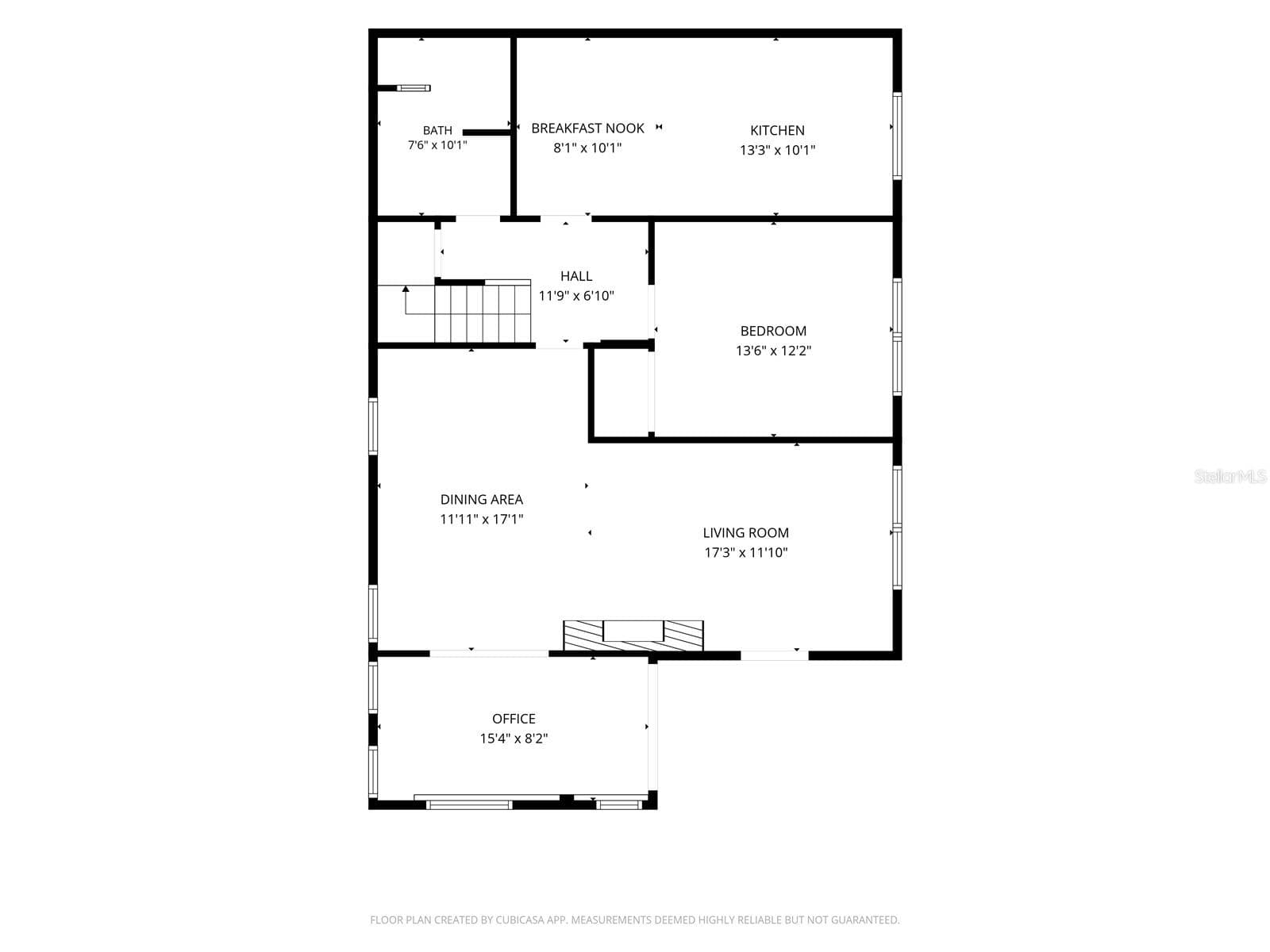 1ST FLOOR PLAN W/ APPROX MEASUREMENTS - 235 N SANS SOUCI AVE, DELAND
