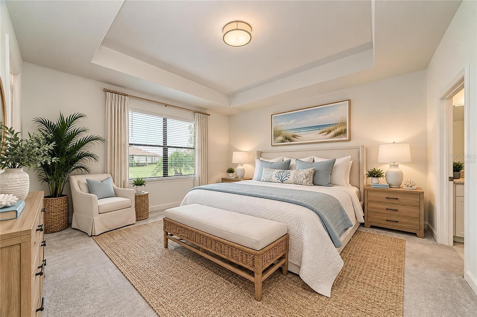 Virtually Staged Primary Bedroom - 15332 SERENE SHORES LOOP, BRADENTON