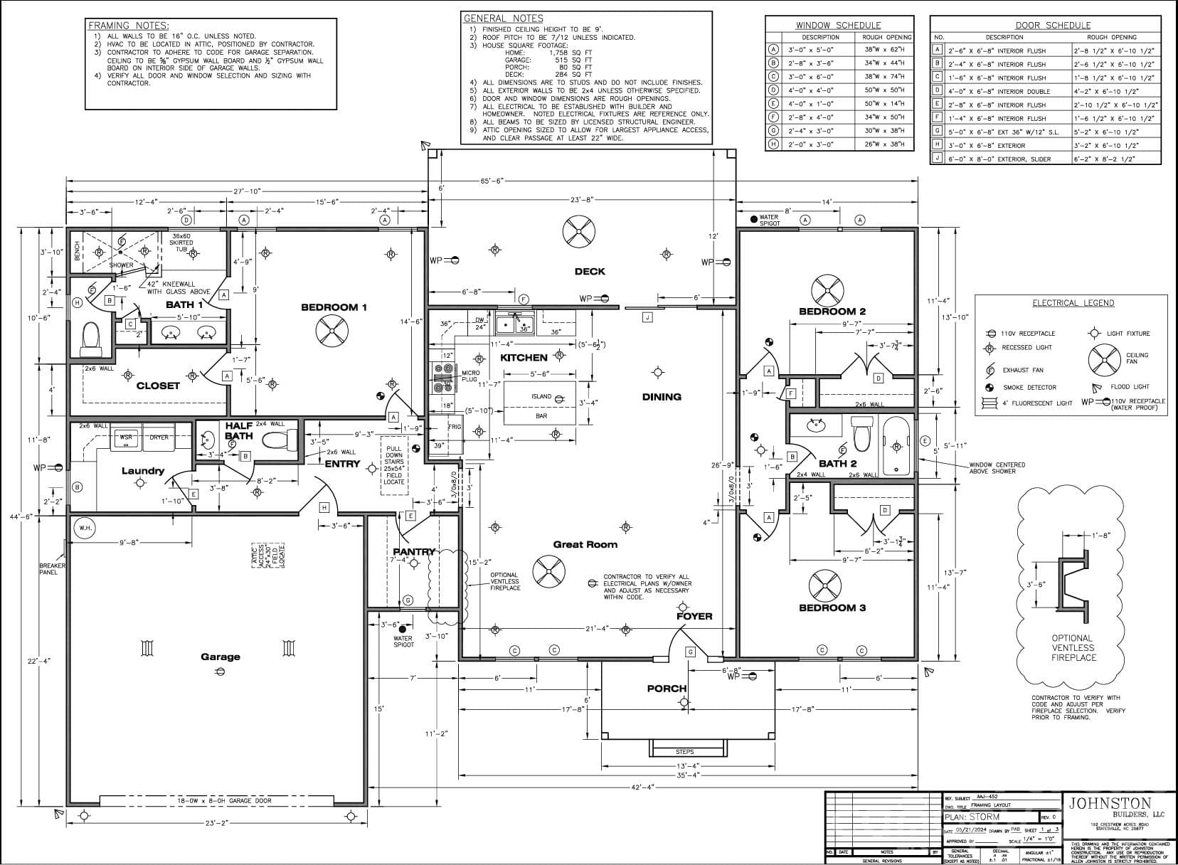 Detailed Floor Plan - 413 Dogwood Lane, Statesville