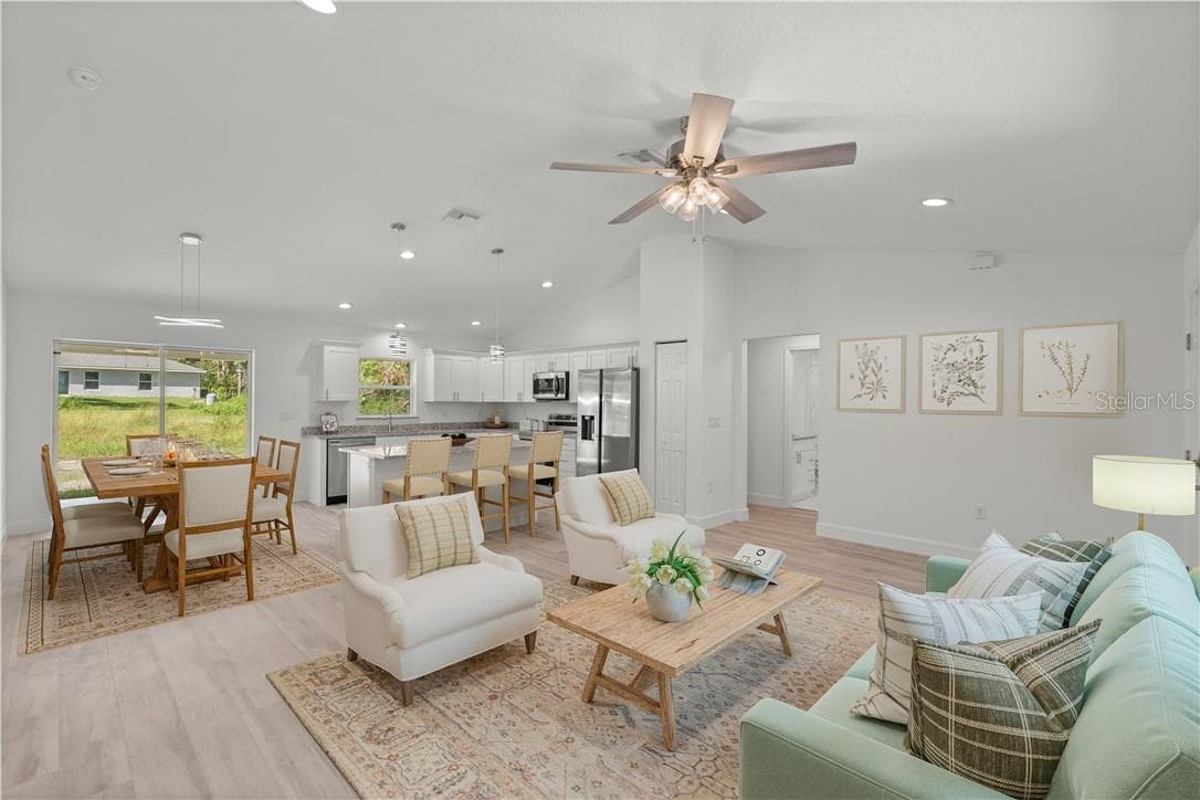 View of Living Room-Virtually Staged - 20615 SW Robin DR, DUNNELLON FL 34431, Dunnellon