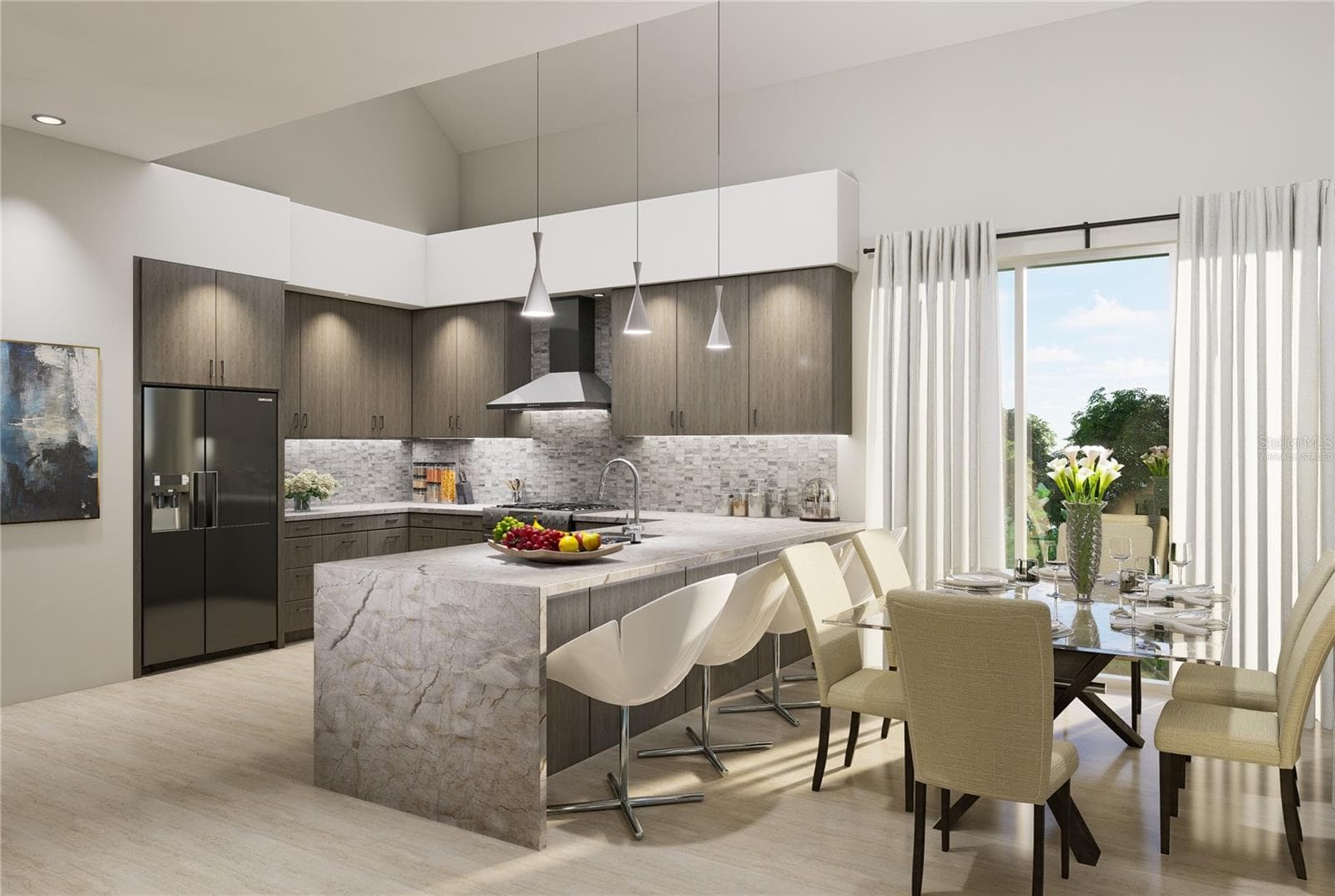 Kitchen - Level 2- Virtually Staged - 6608 S ATLANTIC AVE, NEW SMYRNA BEACH