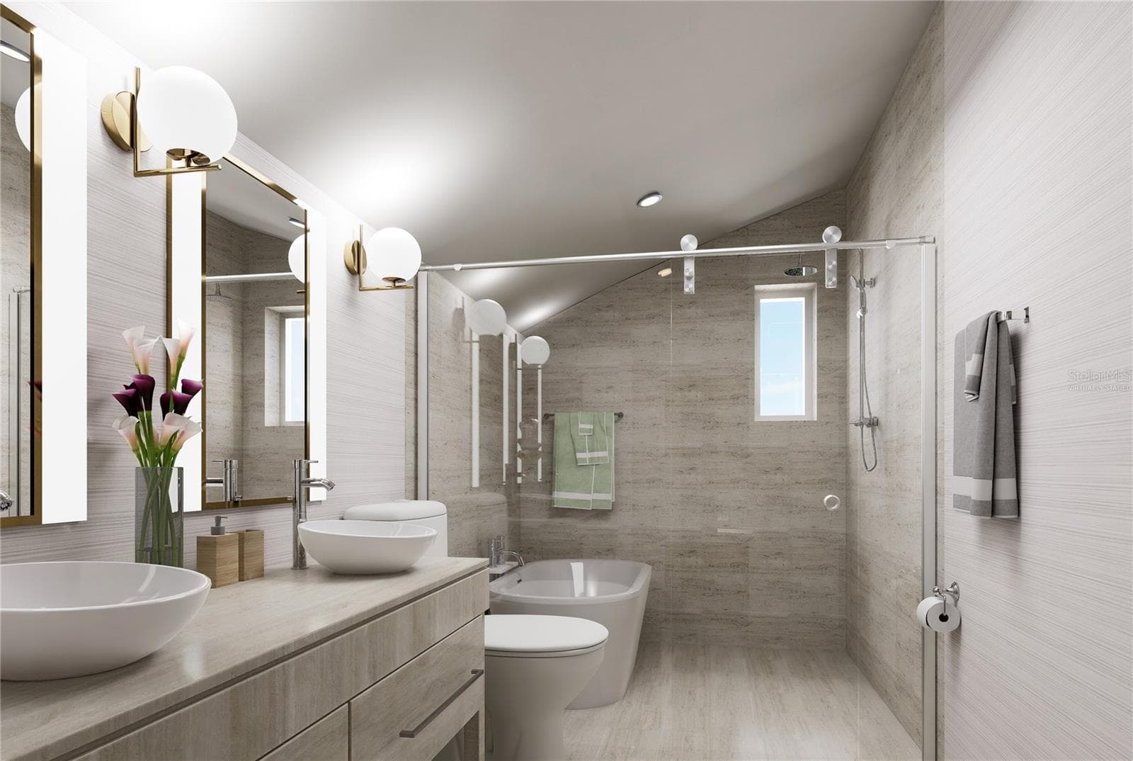 Bathroom- Virtually Staged - 6608 S ATLANTIC AVE, NEW SMYRNA BEACH