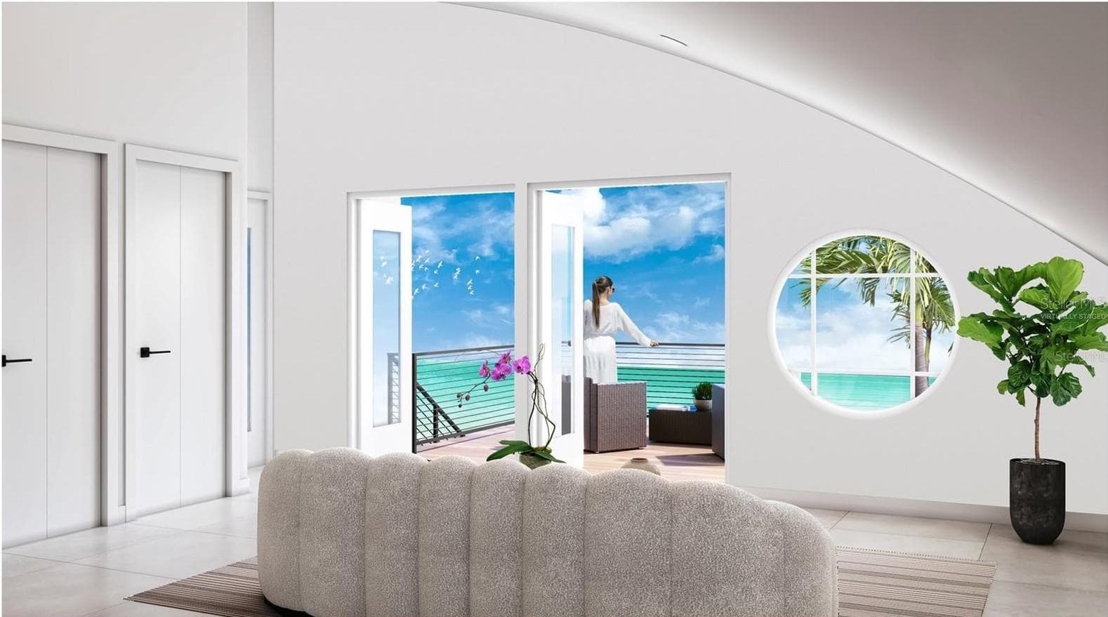 Lounge - 3- Virtually Staged - 6608 S ATLANTIC AVE, NEW SMYRNA BEACH