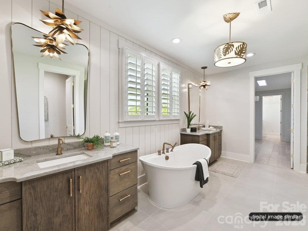 Primary Bathroom - 2804 Forest Lawn Drive, Weddington