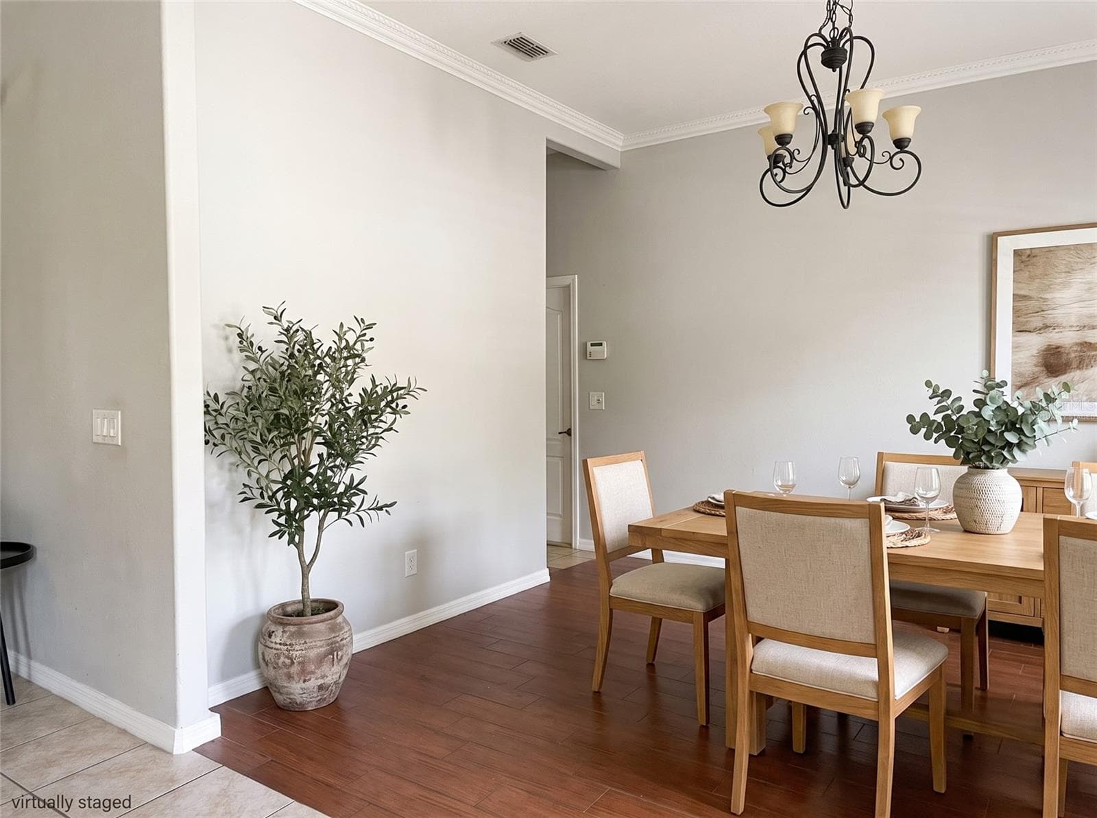 virtually staged dining room - 15418 PRINCEWOOD LN, LAND O LAKES