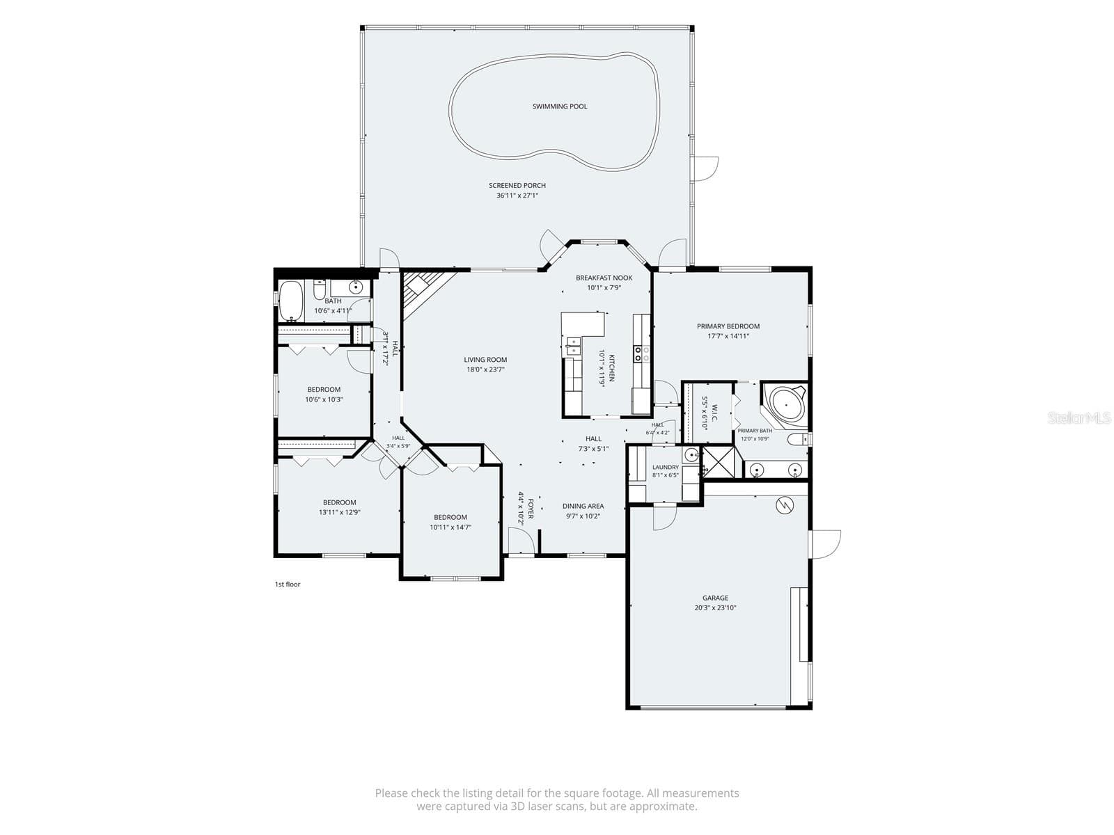 Dimensions Approximate - 14433 LINDEN DR, SPRING HILL