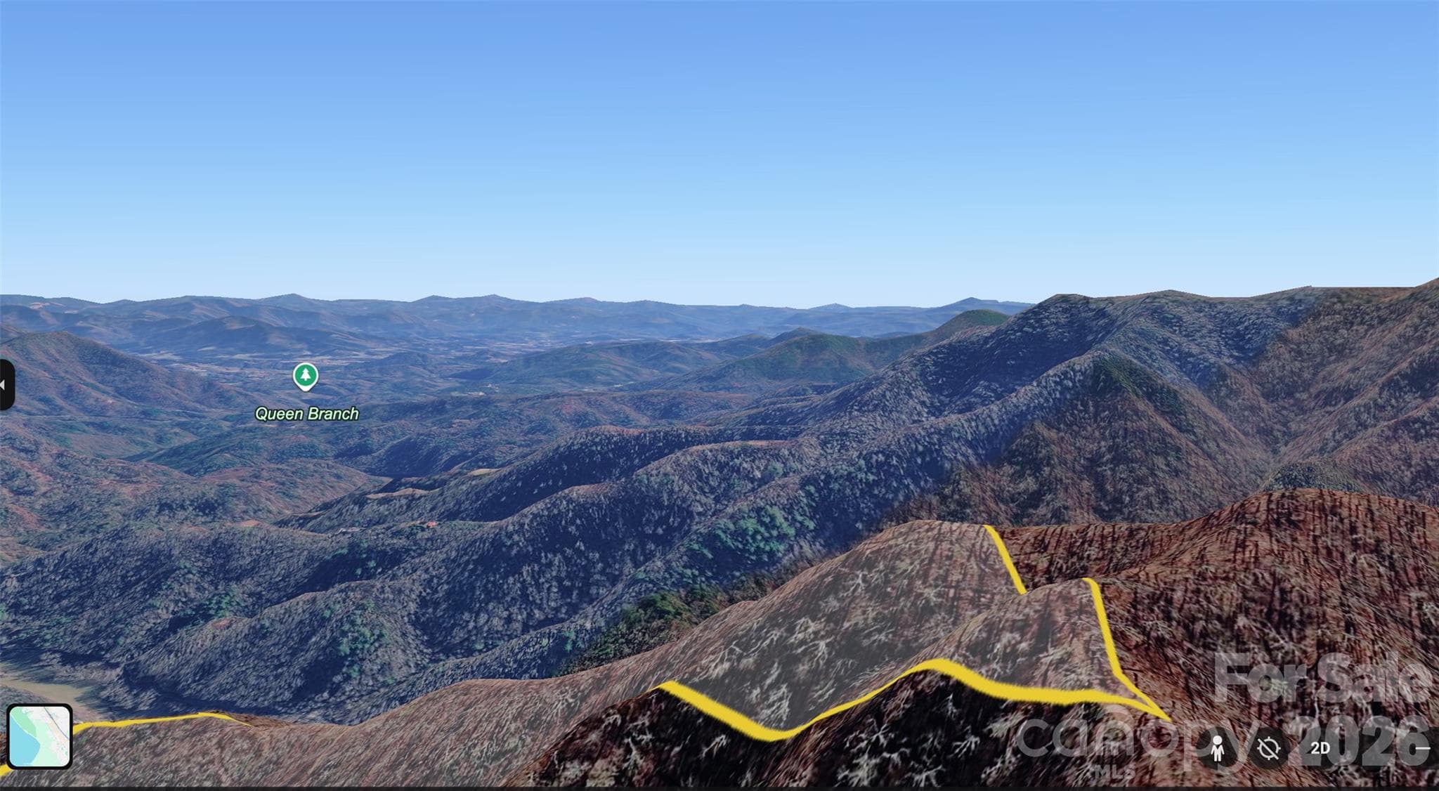 View estimated by Google Earth - 0 Wiggins Creek Road, Bryson City