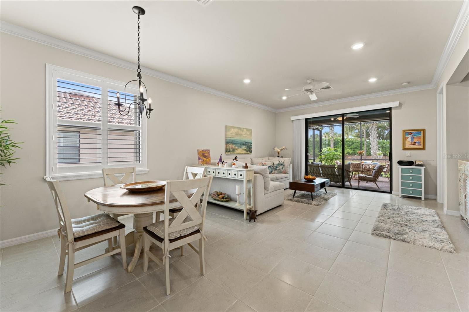 Open common area = dining, living in view from kitchen - 18831 LANUVIO ST, VENICE