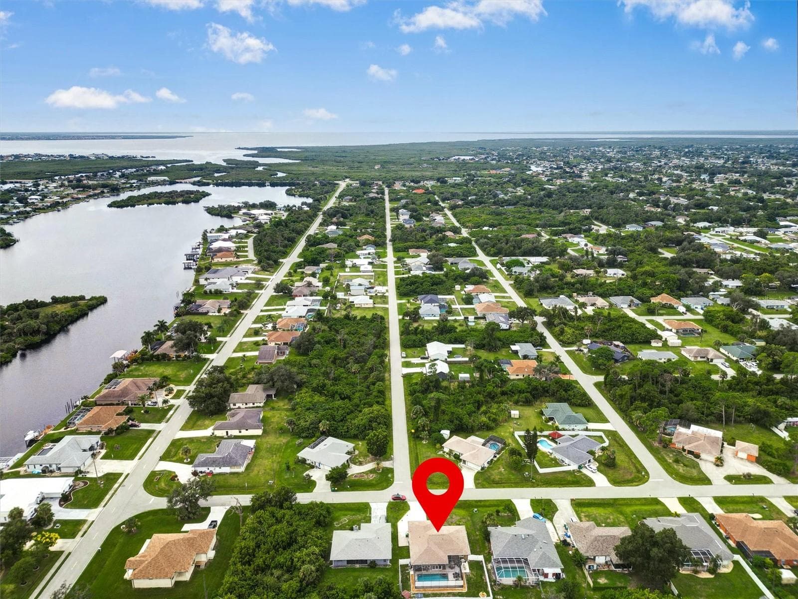 Aerial with Location - 726 CALVERT AVE, PORT CHARLOTTE