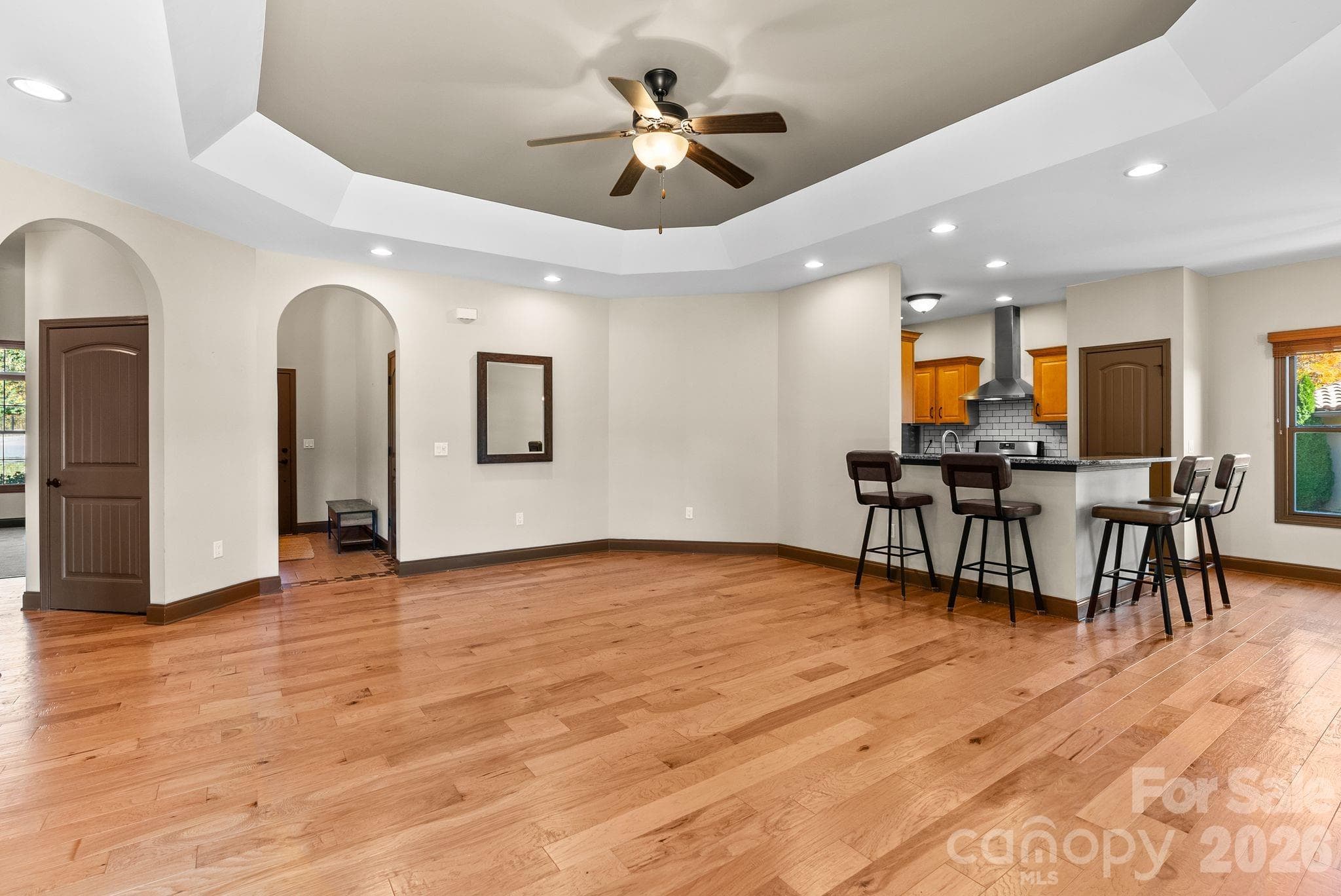 Living Room Opens to Kitchen and Dining - 4 Pacifico Drive, Asheville