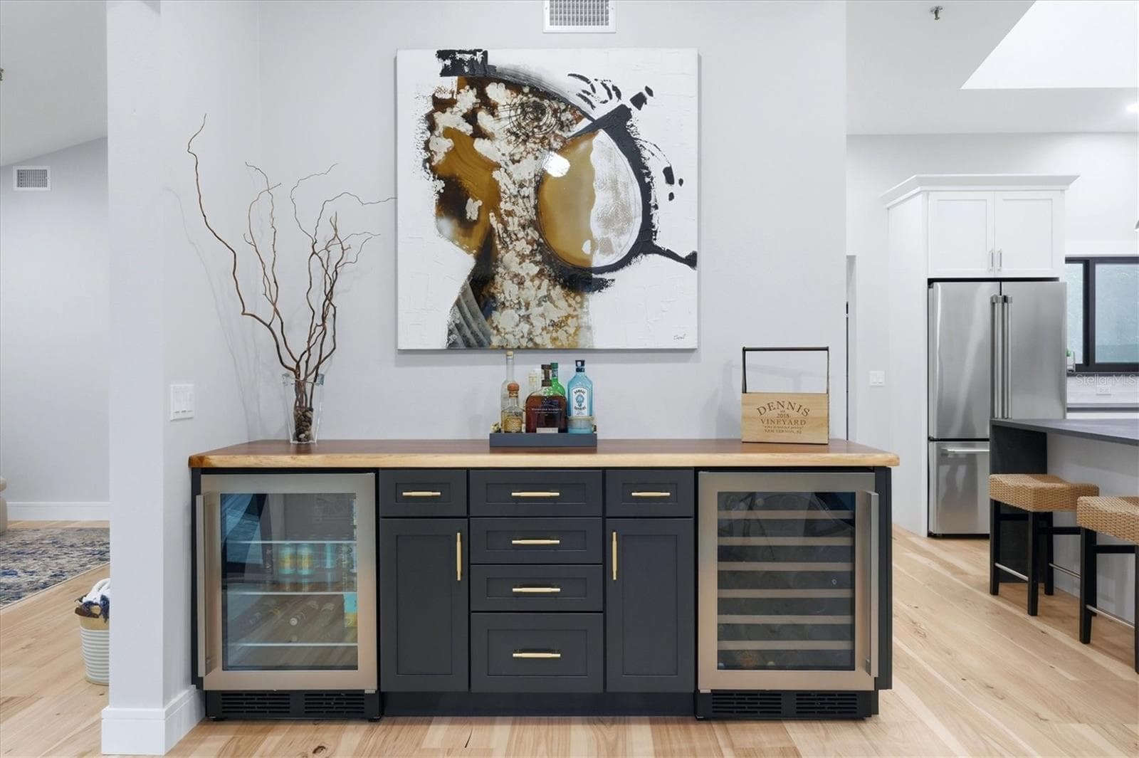 Bar with beverage fridge and wine fridge - 2141 HARBOURSIDE DR #1203, LONGBOAT KEY