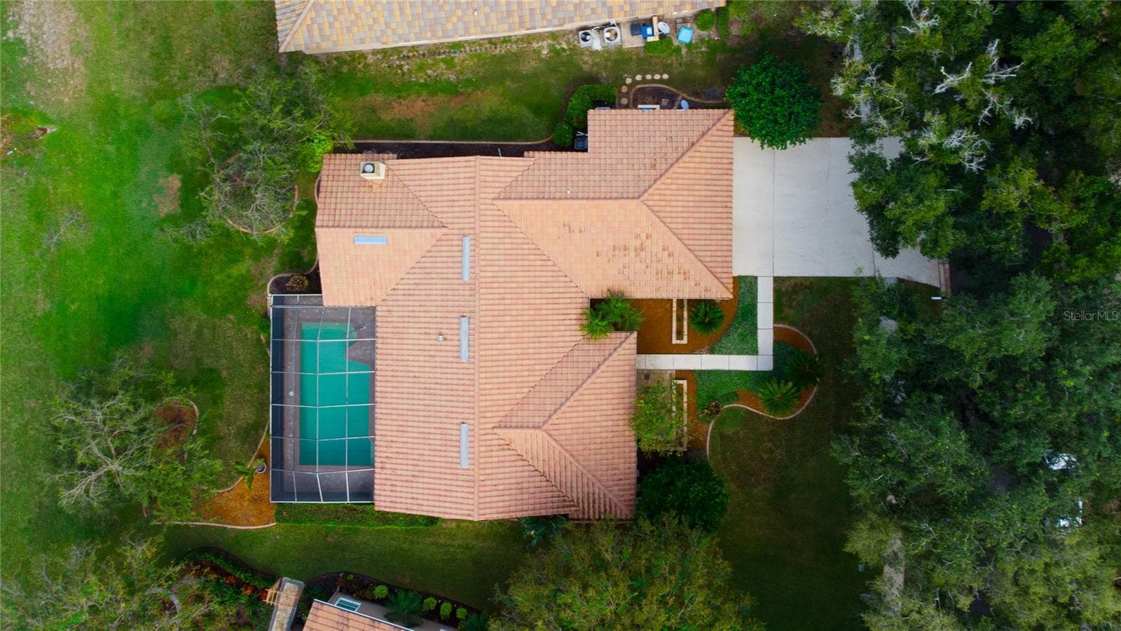 AERIAL VIEW OF HOME - 2194 PINNACLE CIR N, PALM HARBOR