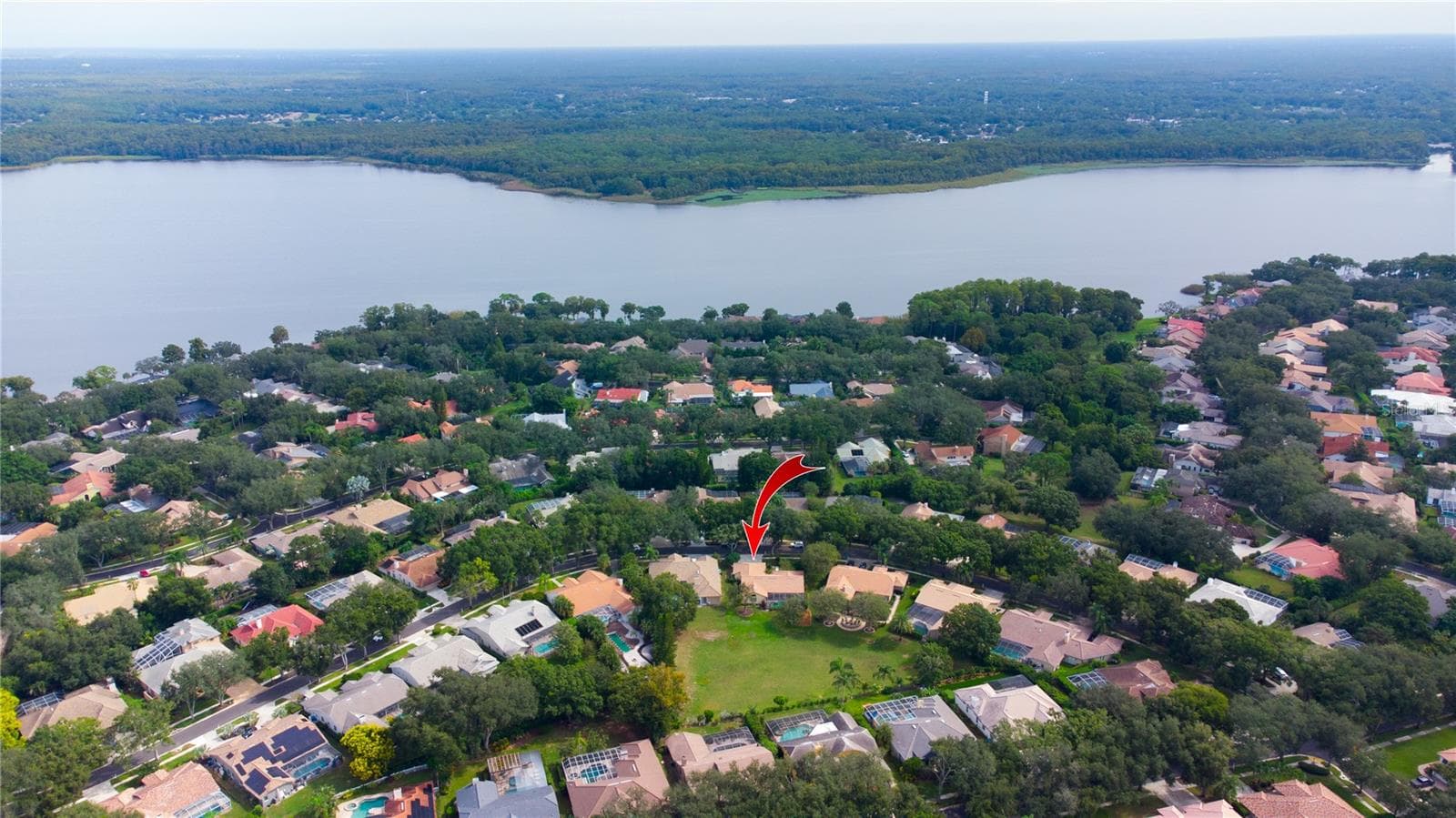 LAKE TARPON IN DISTANCE - 2194 PINNACLE CIR N, PALM HARBOR
