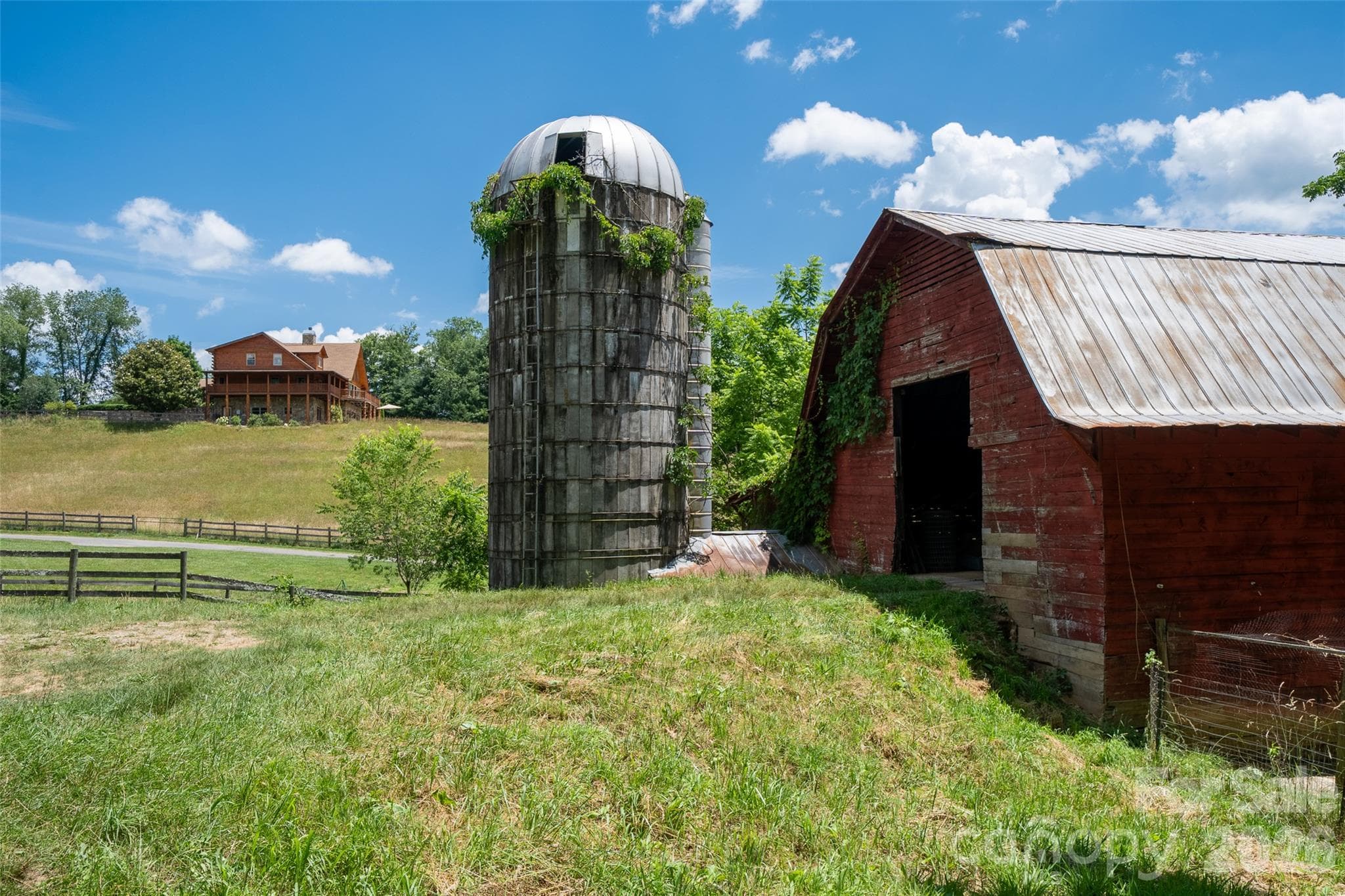 Primary house in distance background left corner. - 316 Stevenson Cove Road, Waynesville