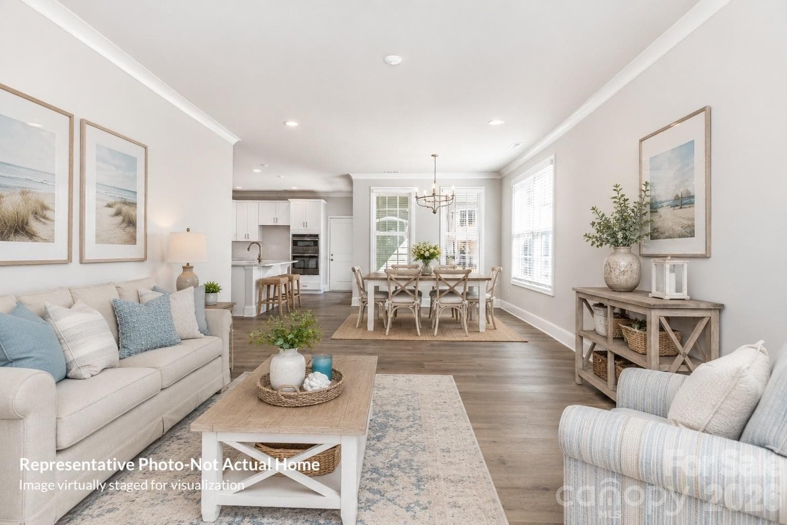 Staged Living to Kitchen-Merlot - 10233 Rainier Trail Drive NW, Huntersville