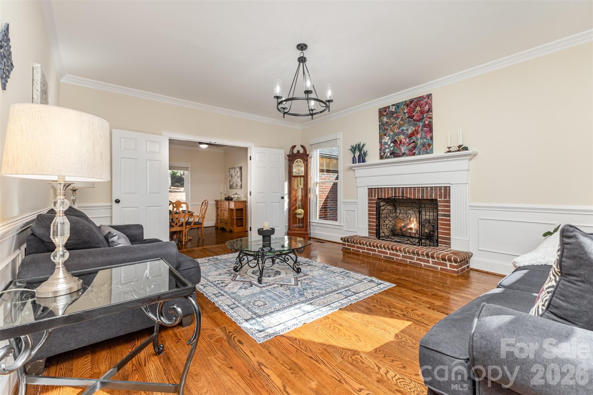 Living Room with Fireplace - 15655 Highway 601 Highway, Midland