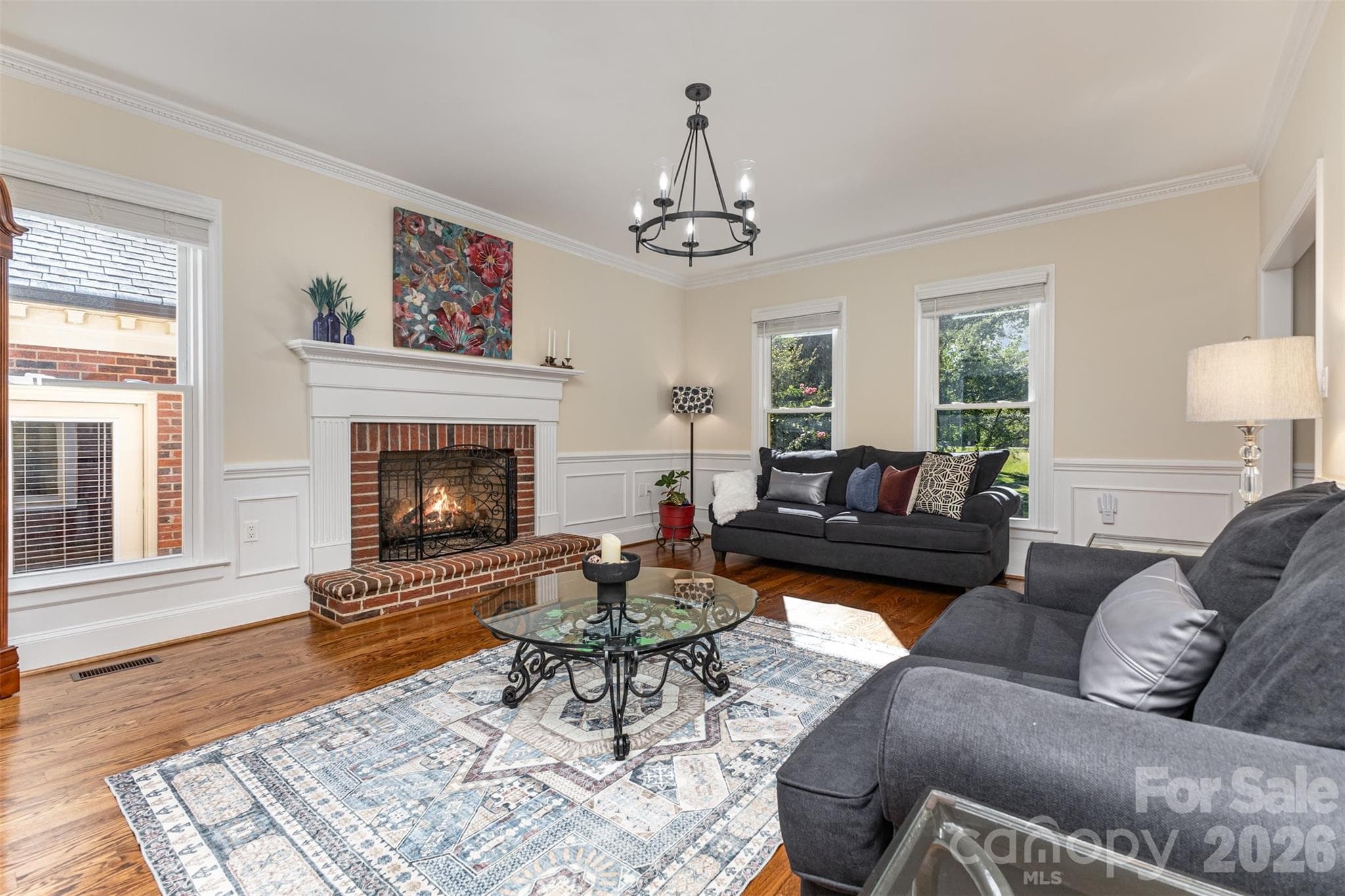 Living Room with Fireplace - 15655 Highway 601 Highway, Midland