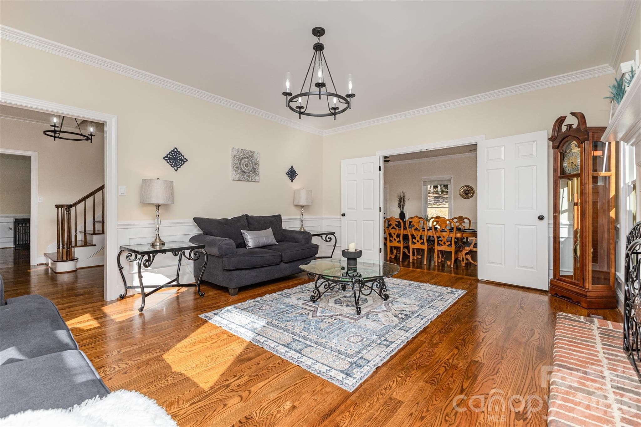 Living Room with Fireplace - 15655 Highway 601 Highway, Midland