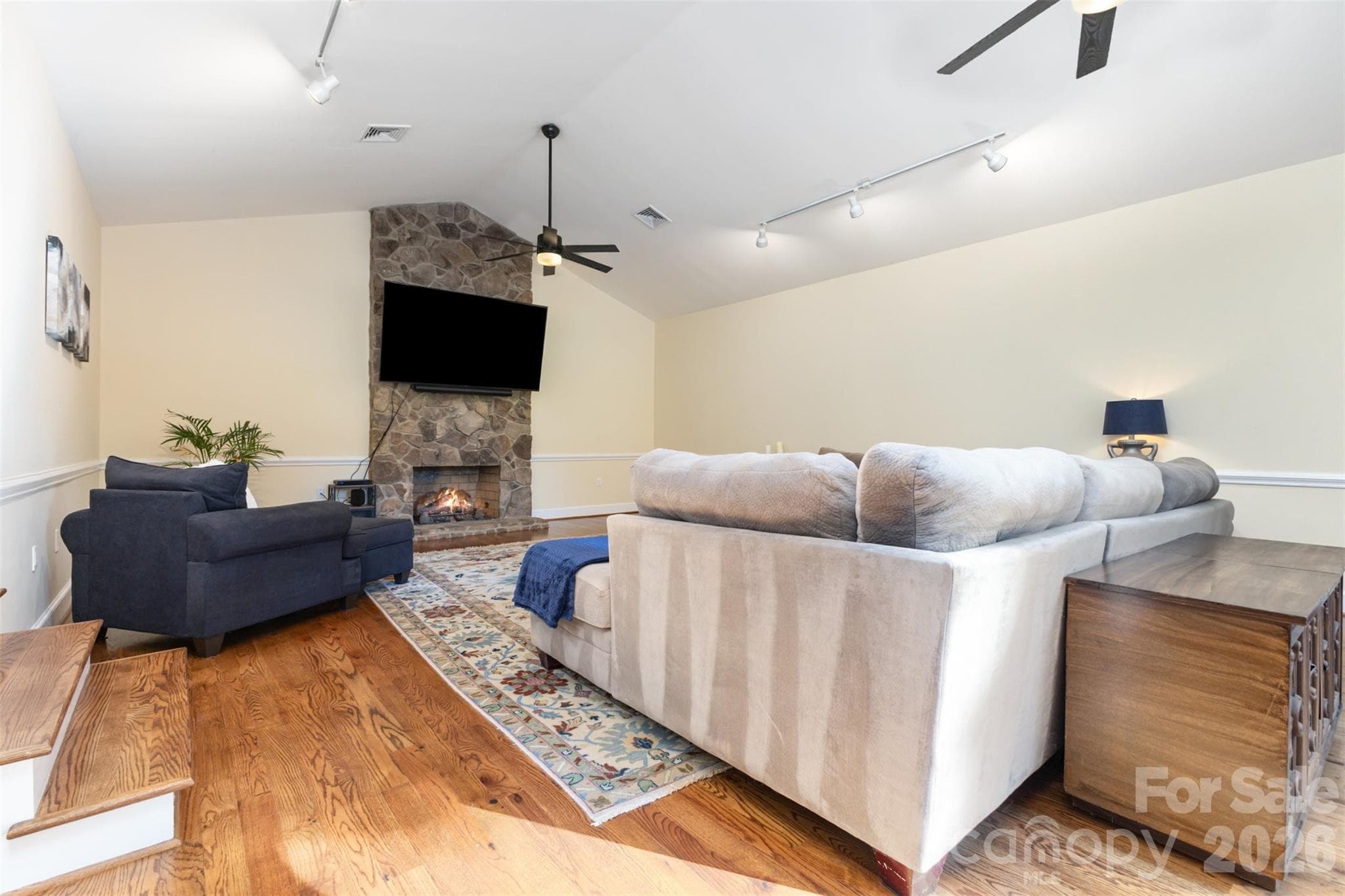 Main Level Family Room with Fireplace - 15655 Highway 601 Highway, Midland
