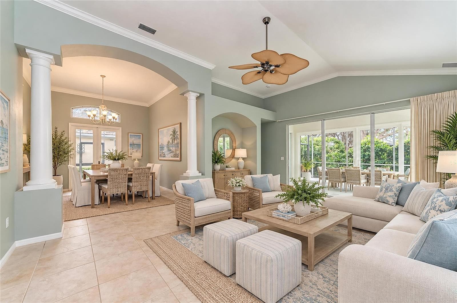 Virtually Staged Living Room - 7816 HERITAGE CLASSIC CT, LAKEWOOD RANCH
