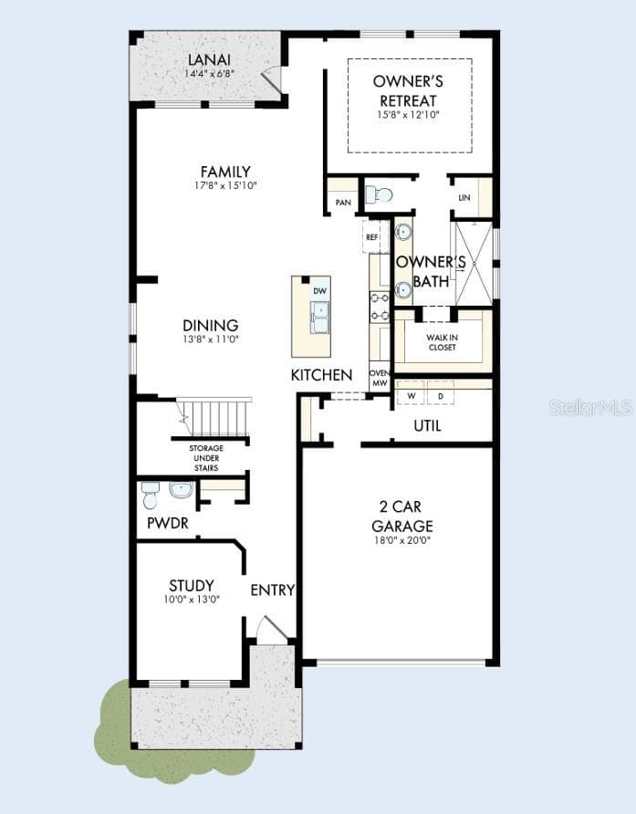 Floor Plan First Floor - 5807 NATIVE OAK ST, MOUNT DORA