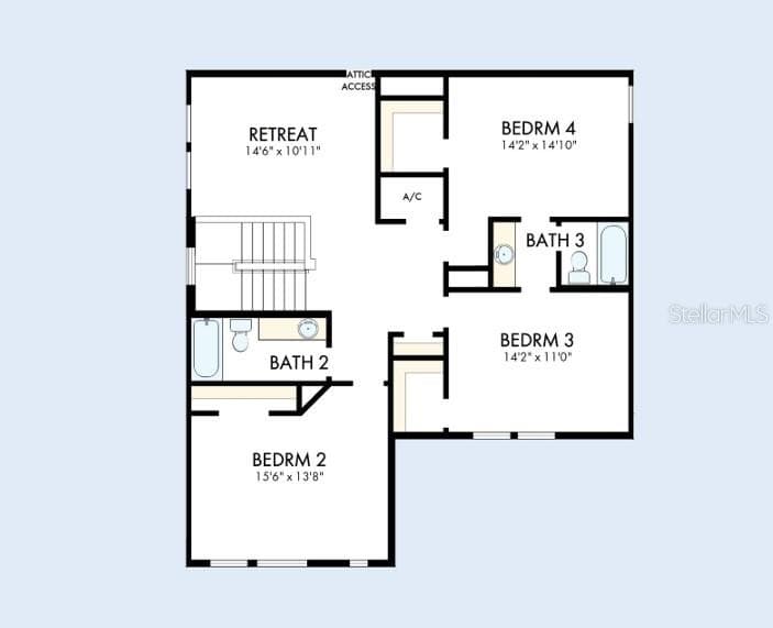 Floor Plan Second Floor - 5807 NATIVE OAK ST, MOUNT DORA