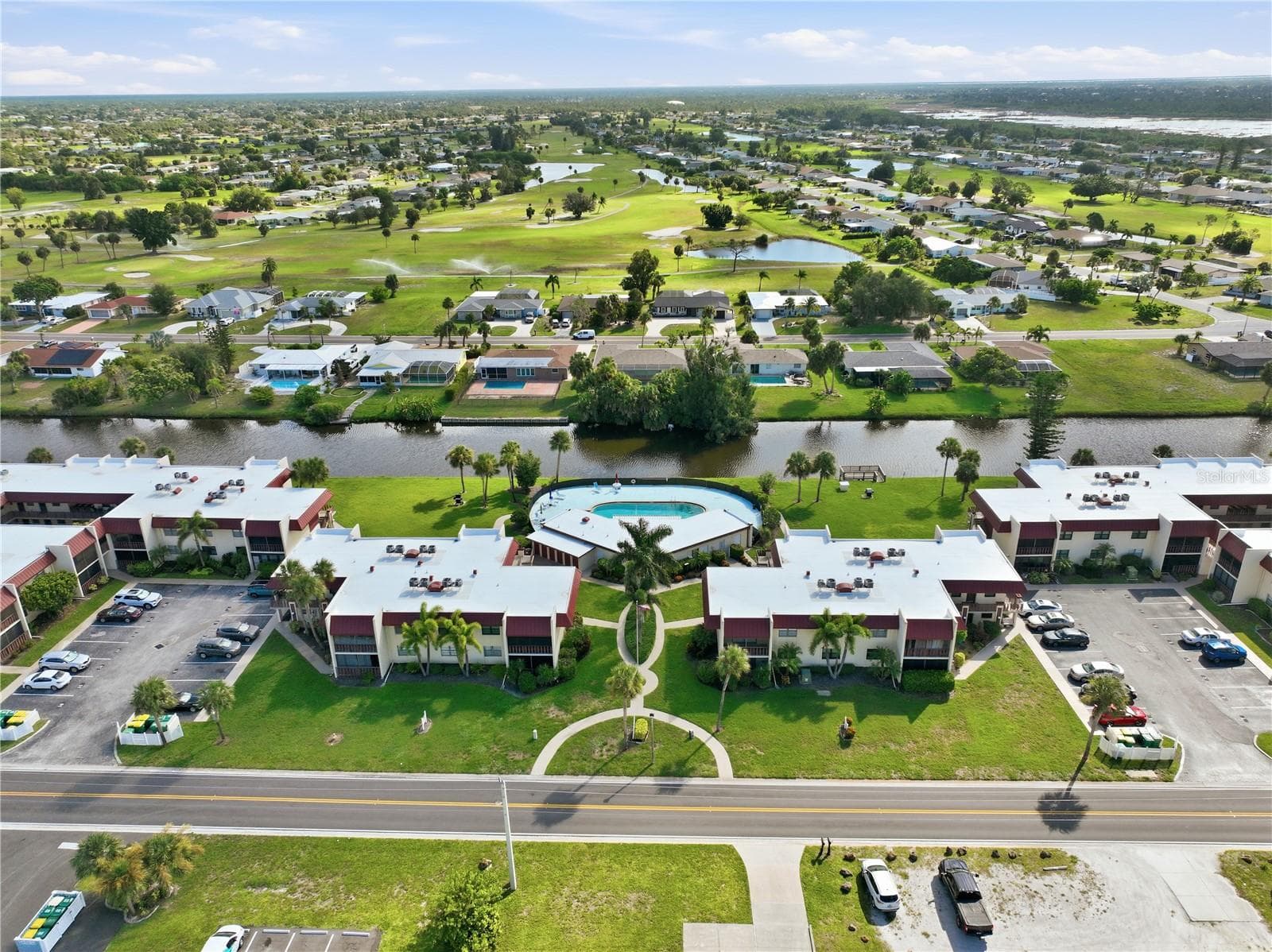 Aerial of Riverhouse - 93 BOUNDARY BLVD #302, ROTONDA WEST