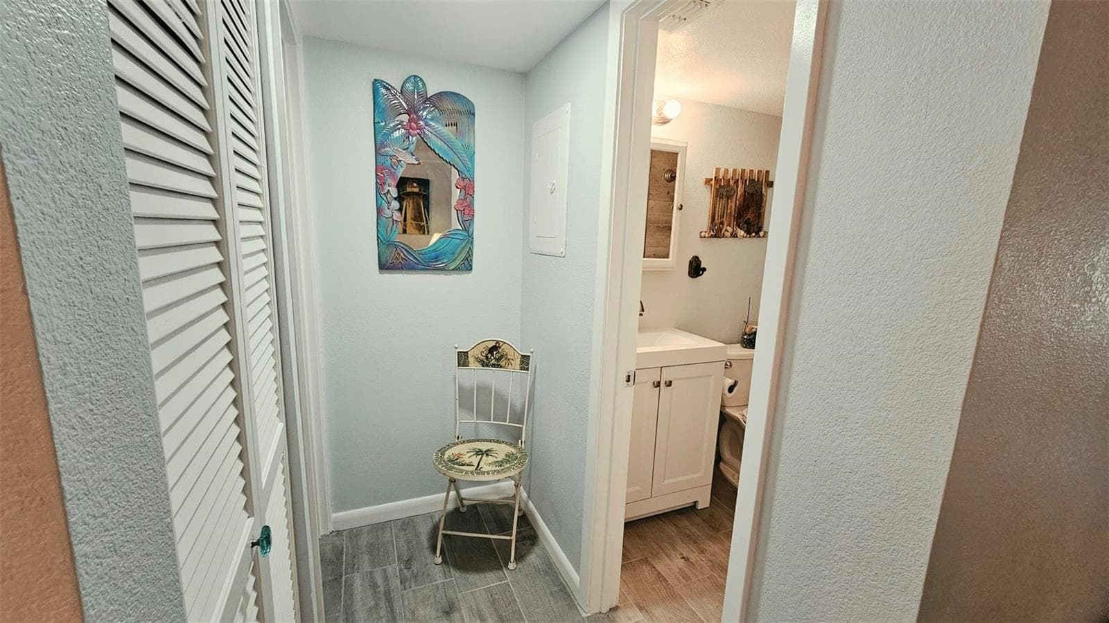 Hallway to guest bathroom & bedroom - 93 BOUNDARY BLVD #302, ROTONDA WEST